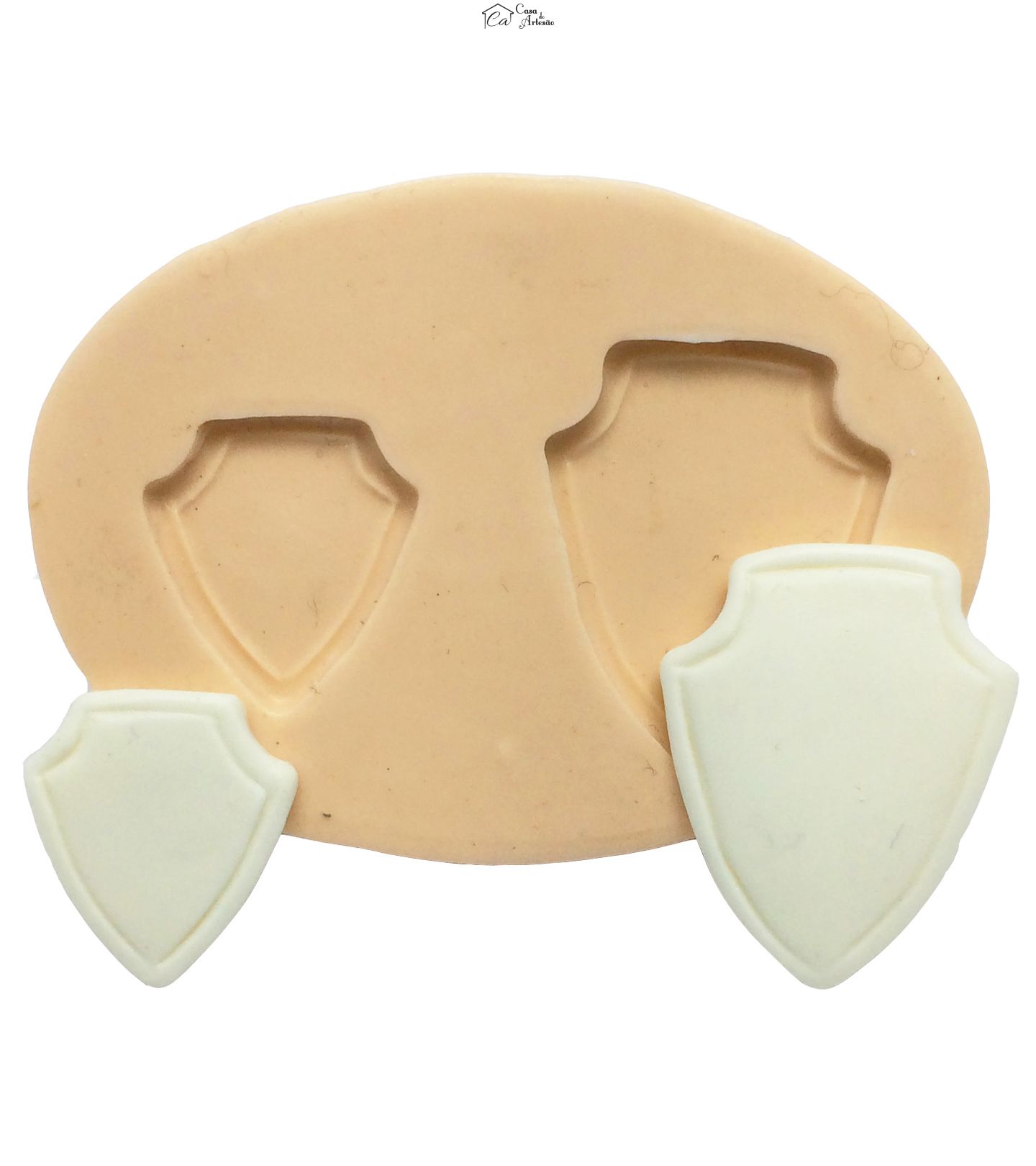 Molde de silicone - Patrulha Canina - Escudo Liso - Medio e Pequeno - P176