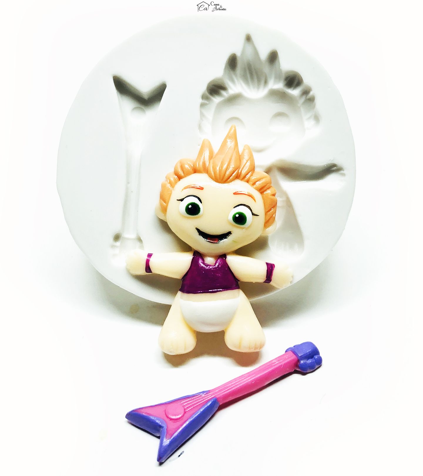 Molde de silicone - Mini Beat Power Rockers - Wat - Grande - P1033