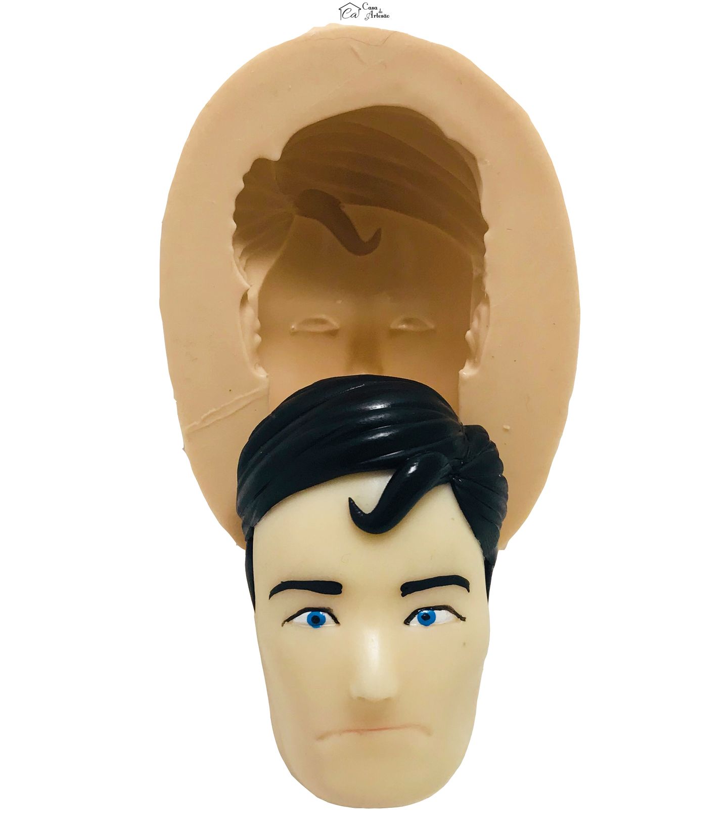 Molde de silicone - Rosto Super Homem - Grande - P409