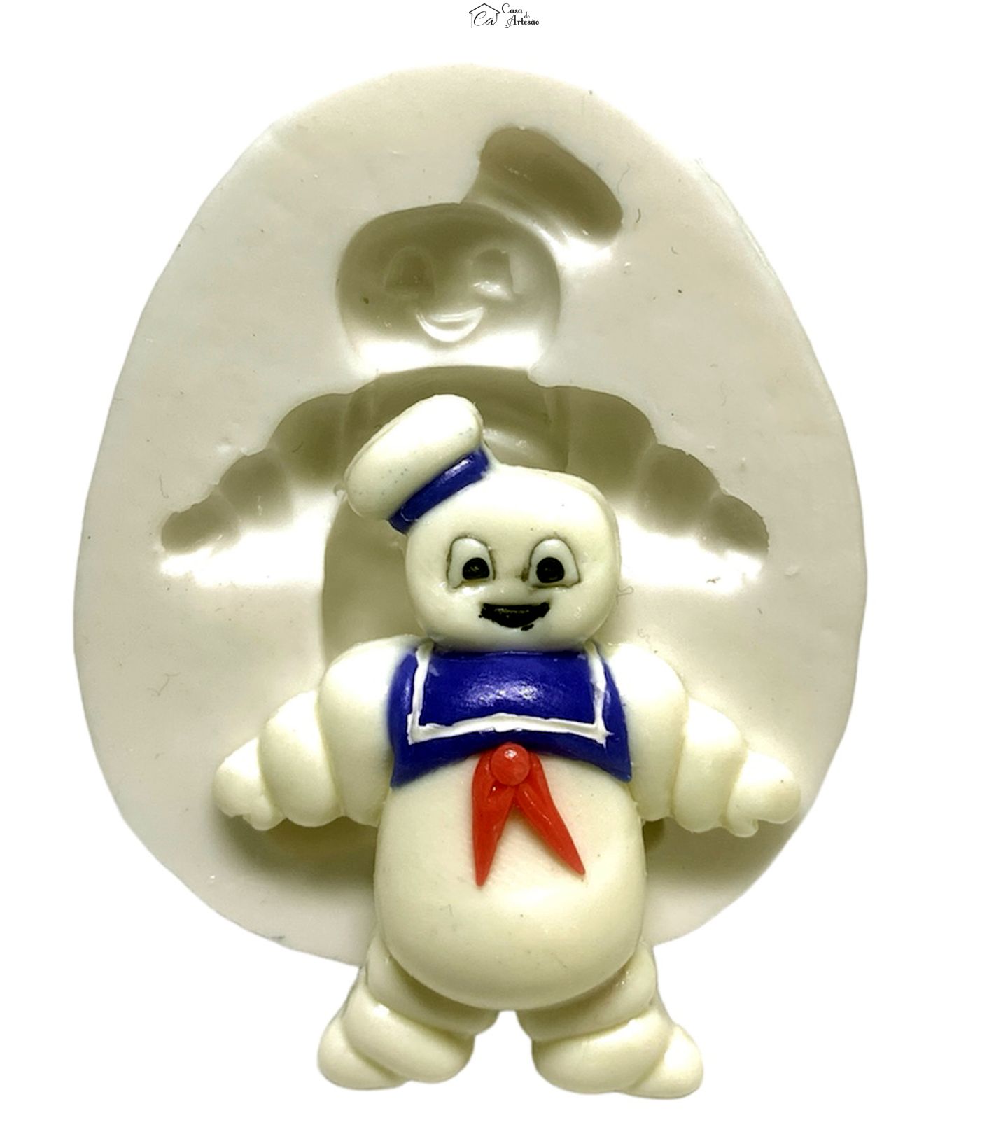 Molde de silicone - Os Caça Fantasmas - Boneco Marshmallow - Pequeno - P1230