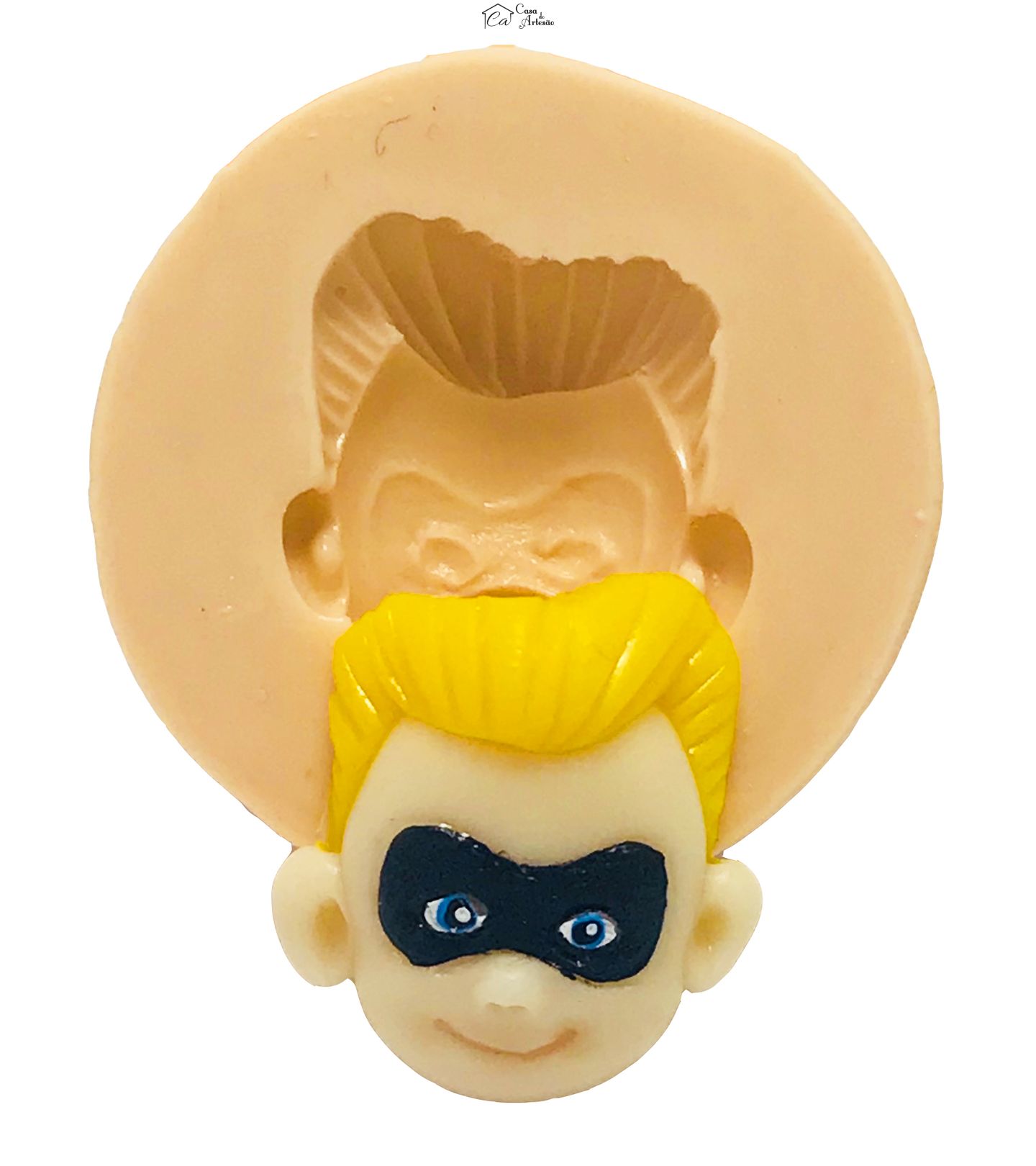 Molde de silicone - Os Incriveis - Rosto Flecha - Pequeno - P420