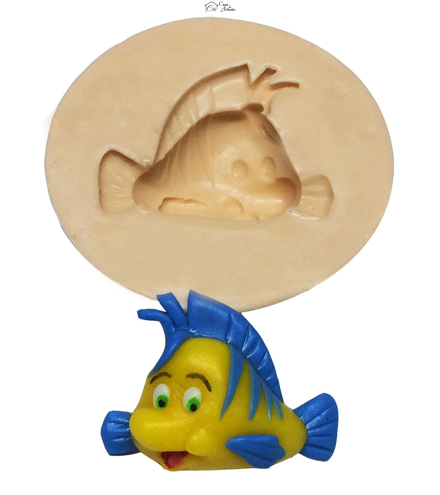 Molde de silicone - A Pequena Sereia - Linguado - Pequeno - P252