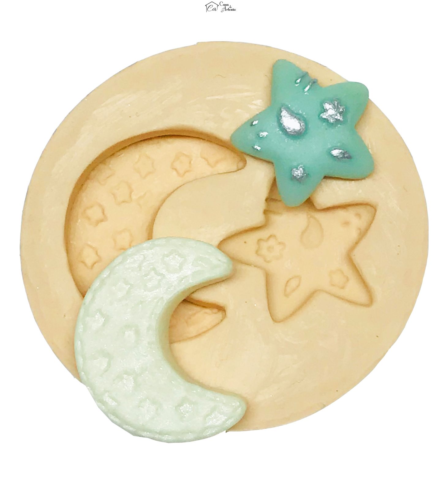 Molde de silicone - Lua e Estrela