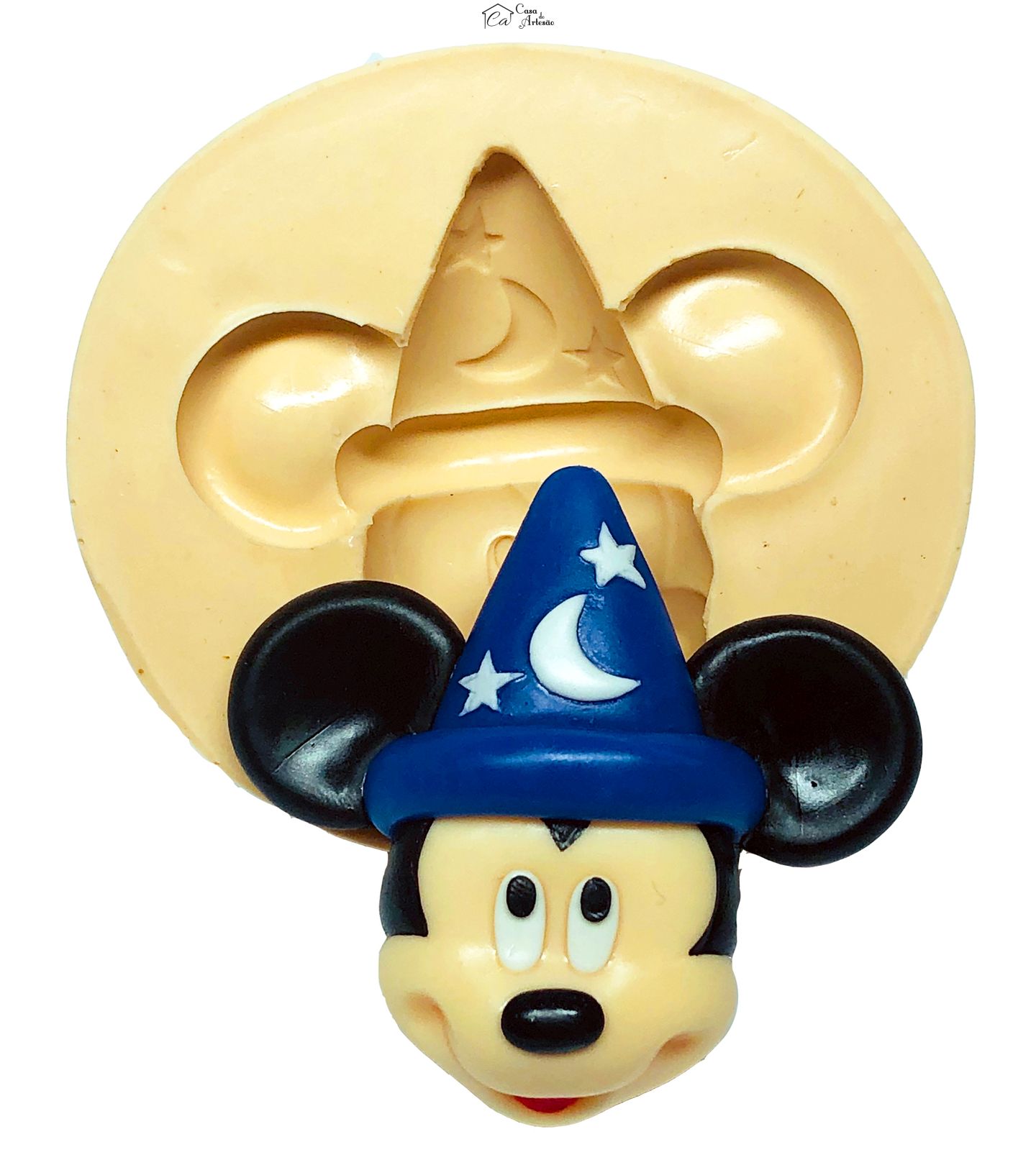 Molde de silicone - Mickey Fantasia - Rosto Mickey - Grande - P739