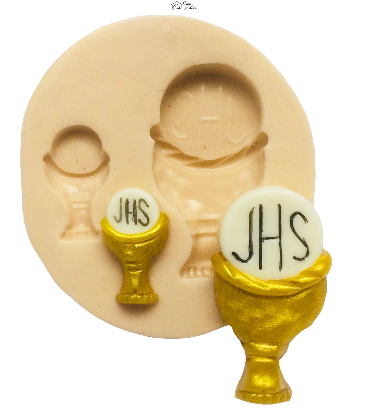 Molde de silicone - Calice com hostia - 02 Tamanhos - P205