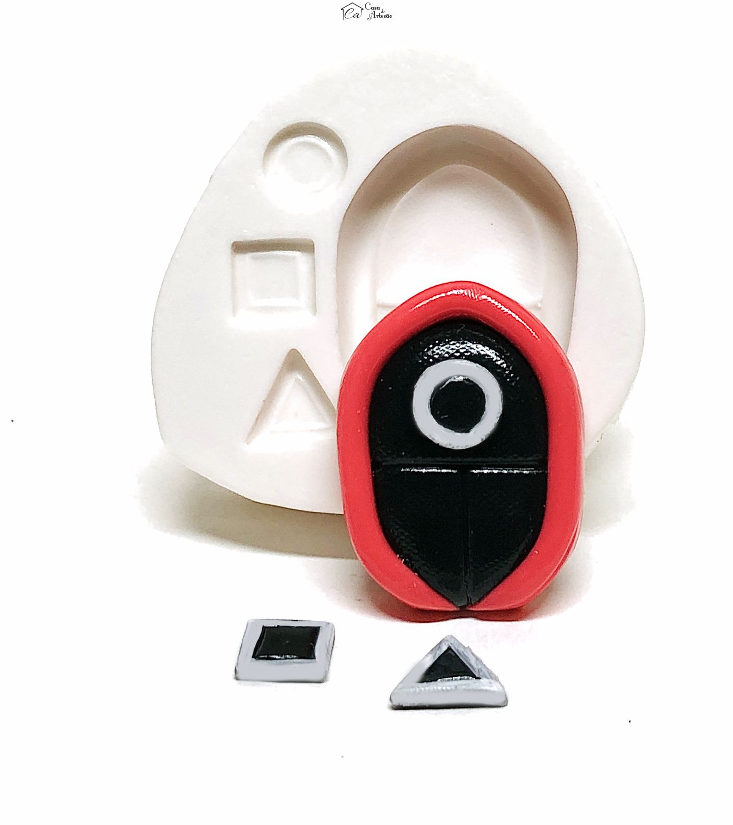 Molde de silicone - Round 6  - Rosto Soldado Medio - P1106