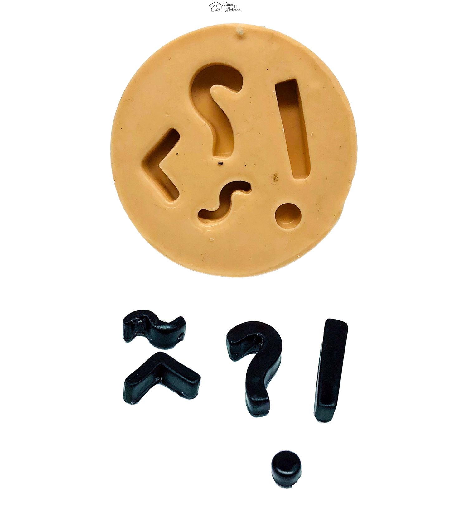 Molde de silicone - Alfabeto - Acentuação - Medio - P846