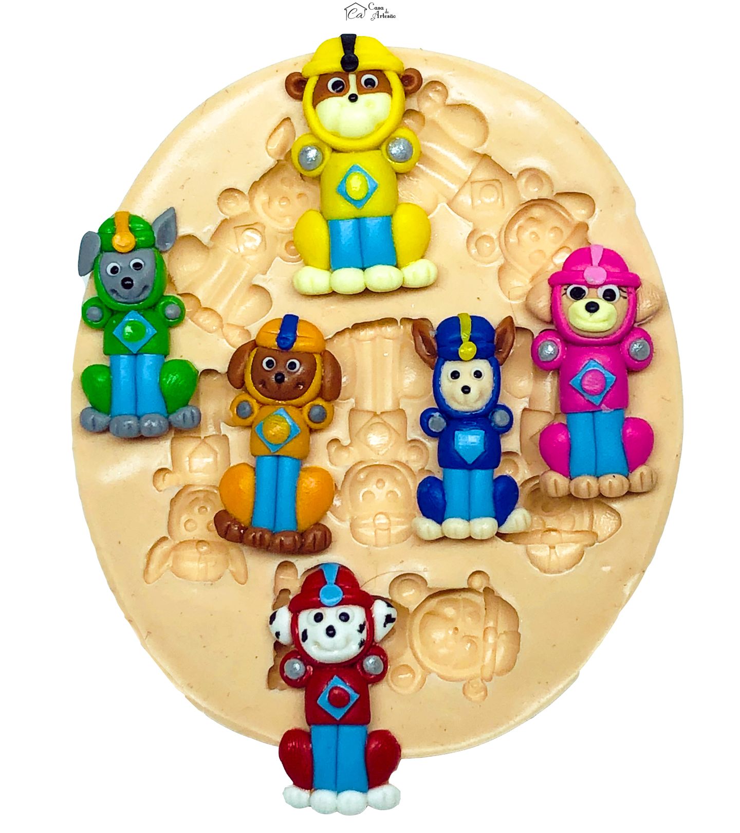 Molde de silicone - Patrulha Canina Aquatica - Personagens - Pequeno - P683