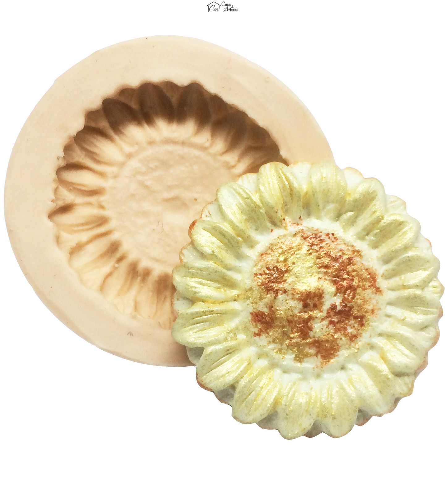 Molde de silicone - Girassol S/Folha Para Tampa