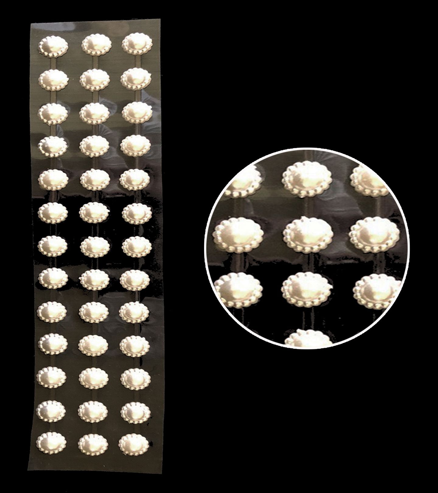 Adesivo - Cartela - 1/2 Perola Flor - 14 mm