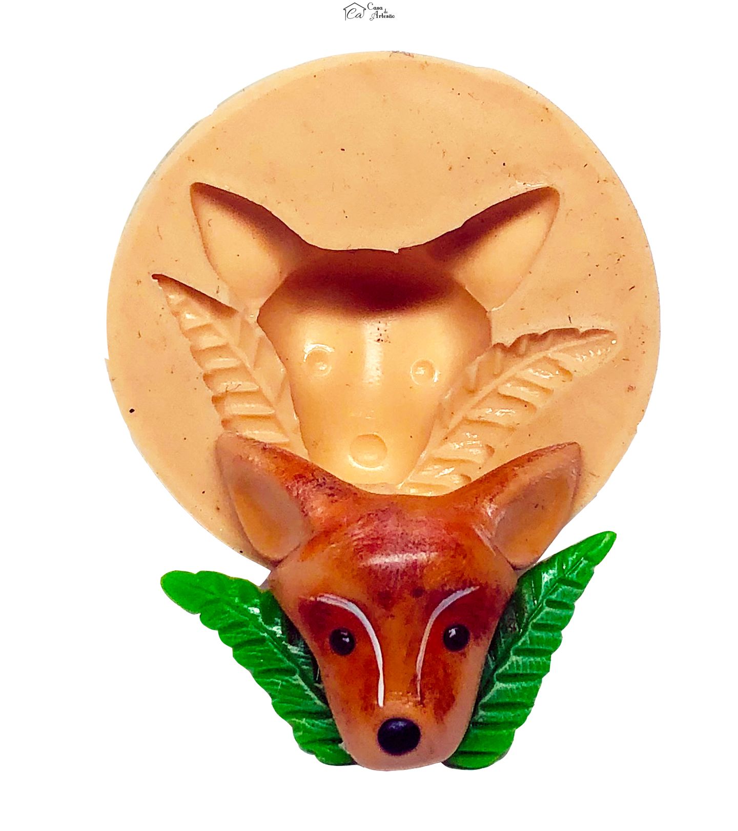 Molde de silicone - Rosto Raposa - Pequeno - P679