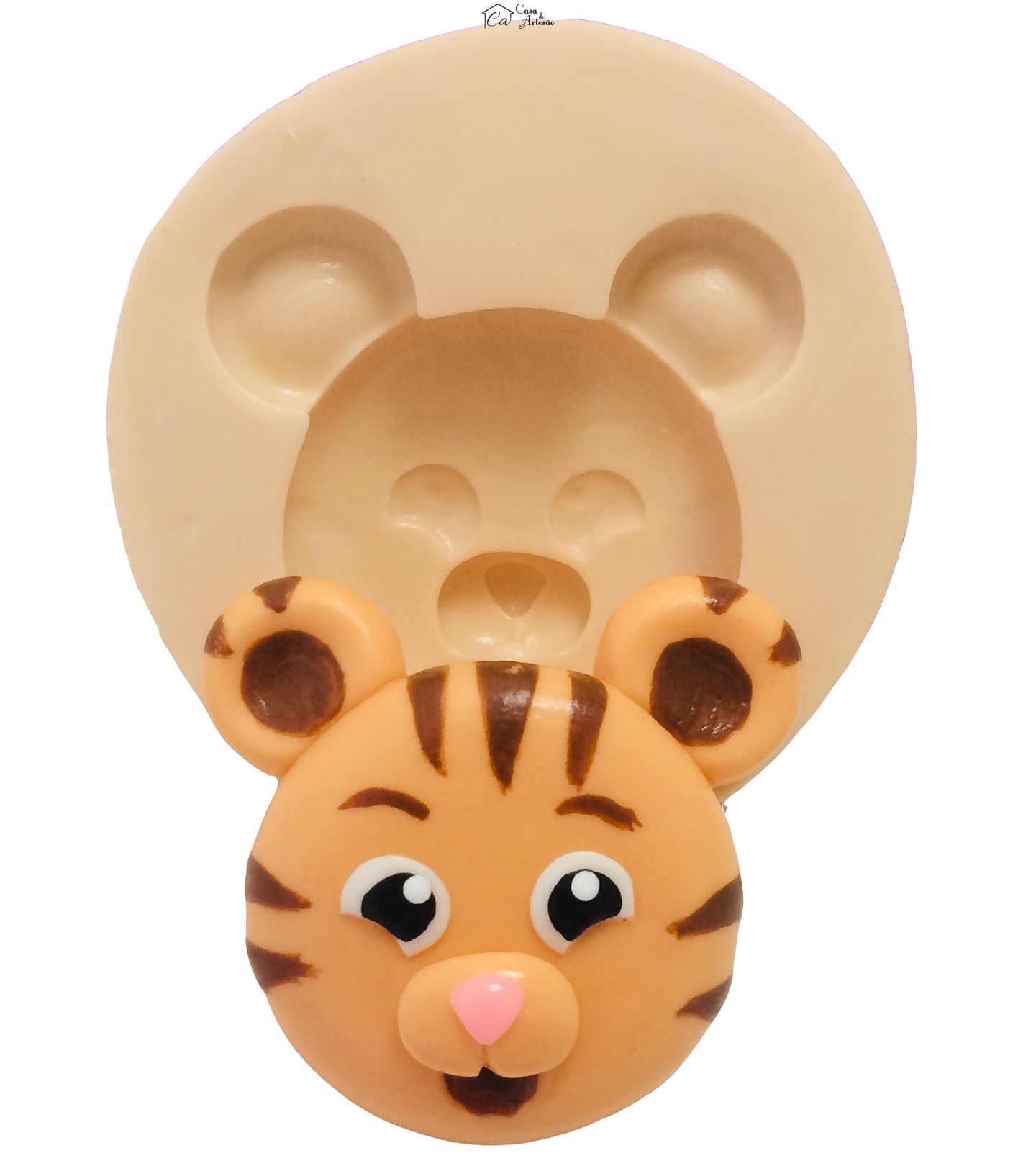 Molde de silicone - Daniel Tigre - Rosto Tigre - Medio - P379