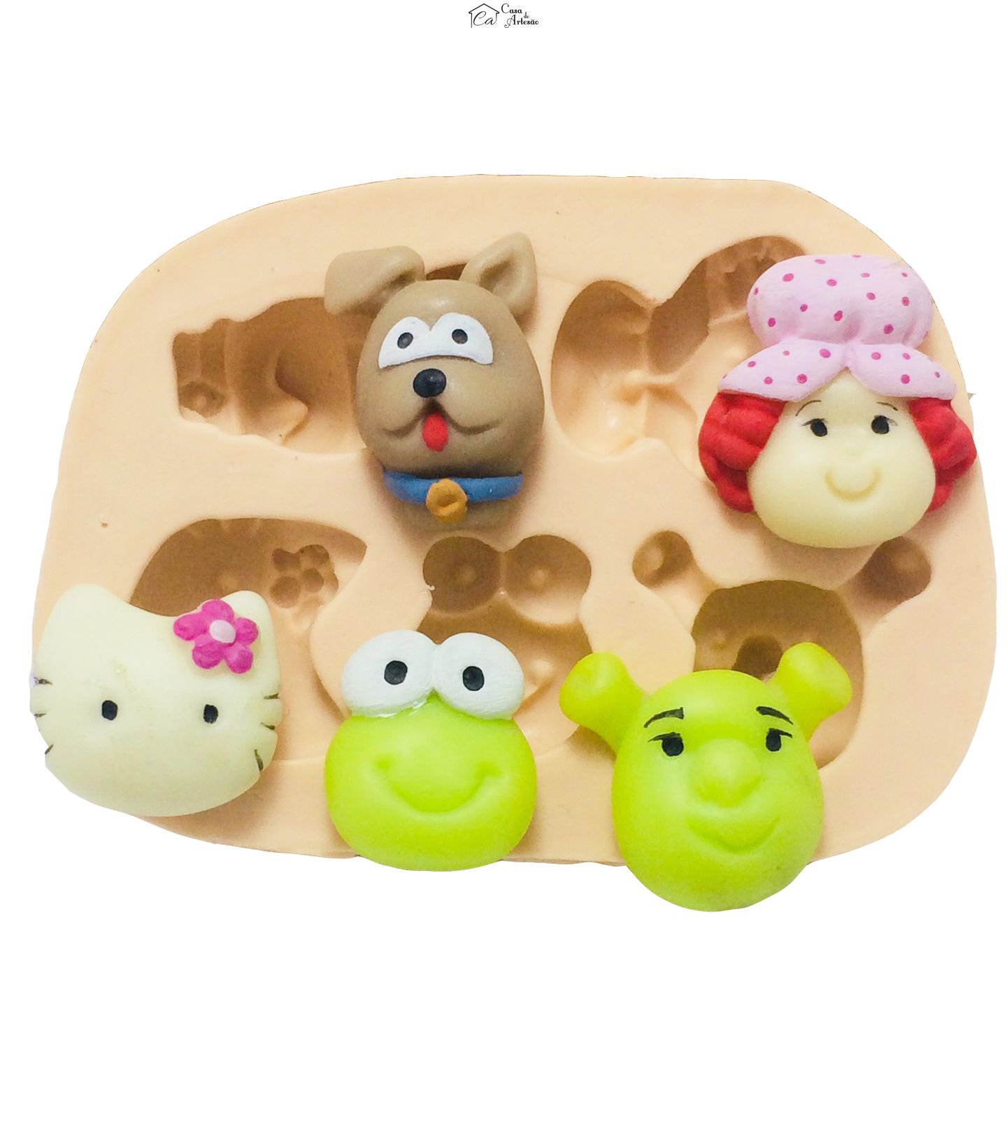 Molde de silicone - Rosto Personagens Diversos II - P49