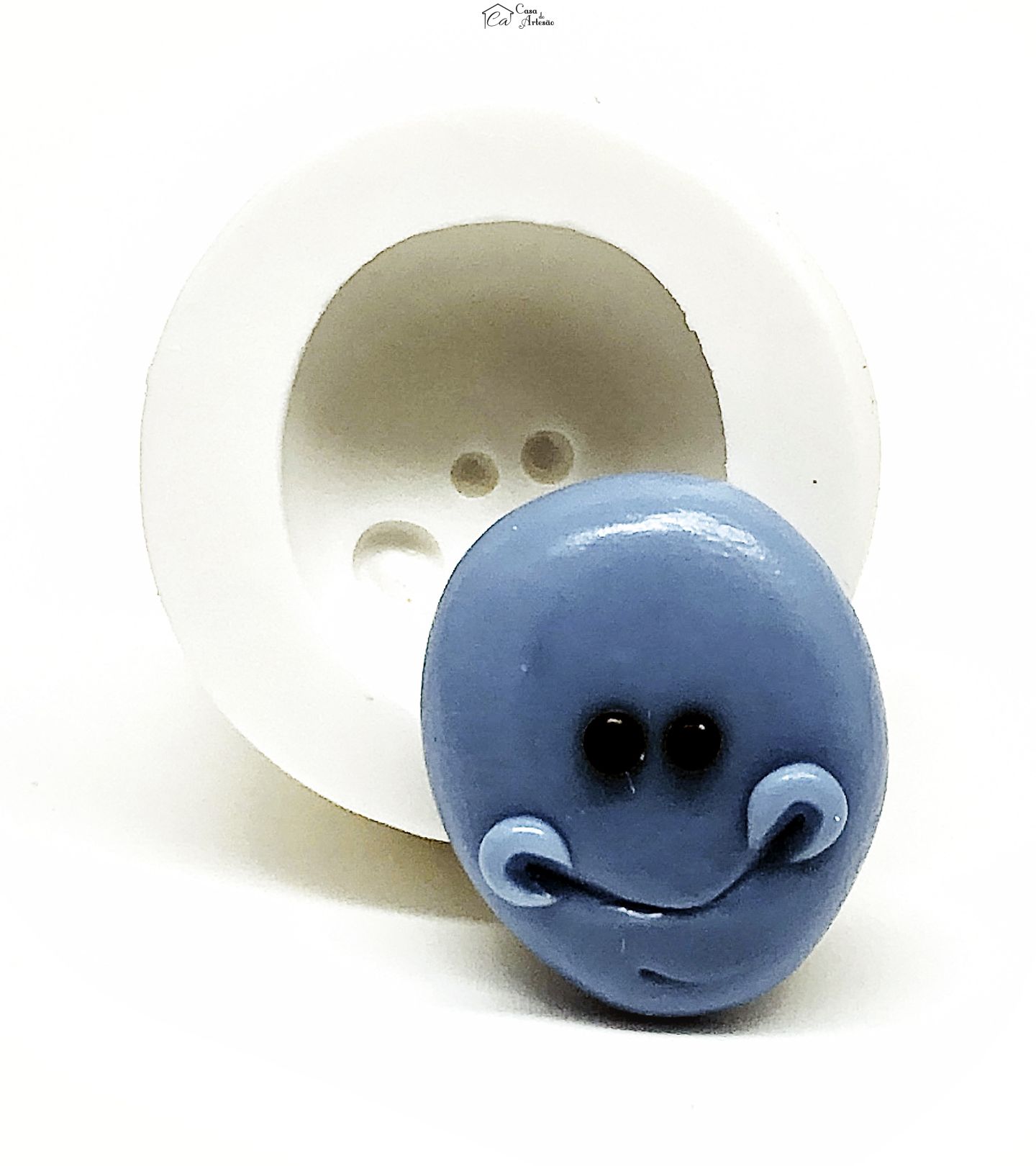 Molde de silicone - Rick e Morty - Rosto Meeseeks - Grande - P1128