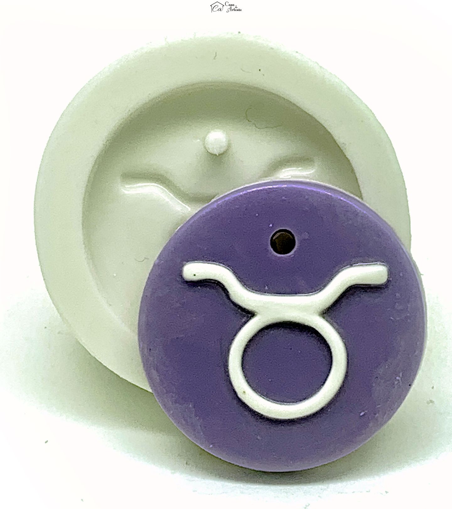 Molde de silicone - Horoscopo - Pingente - Touro - Medio - P1146