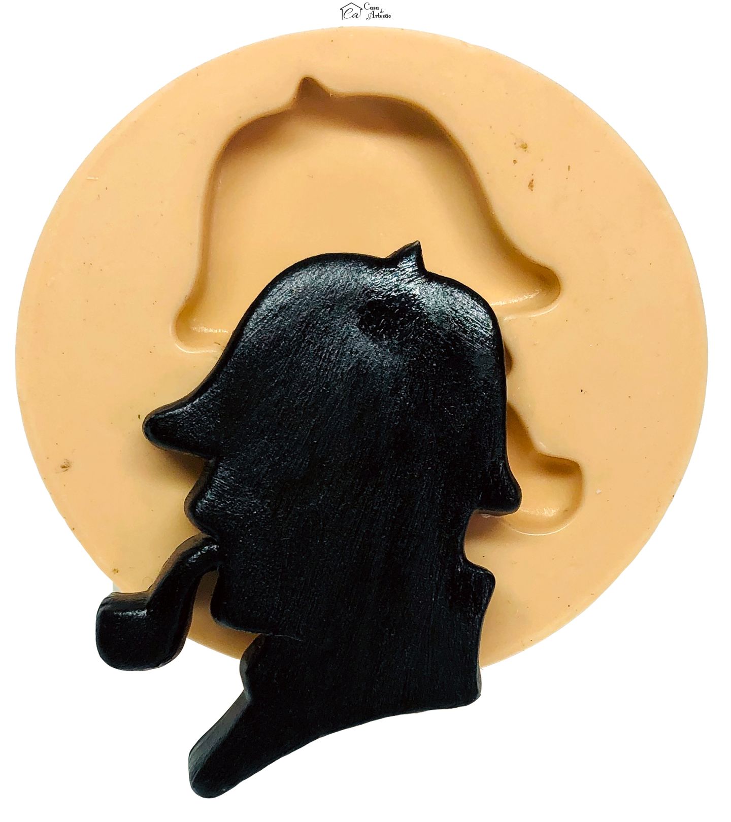 Molde de silicone - Detetive - Sombra Rosto - Grande - P647