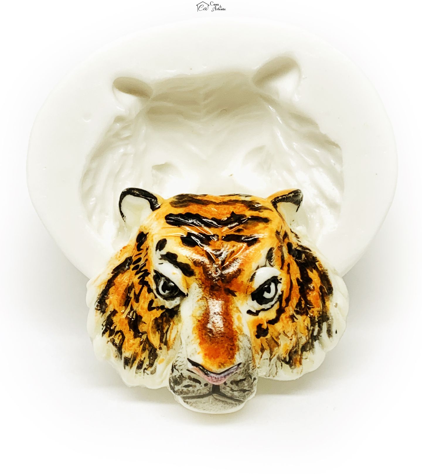 Molde de silicone - Tigre - Rosto - Medio - P1177