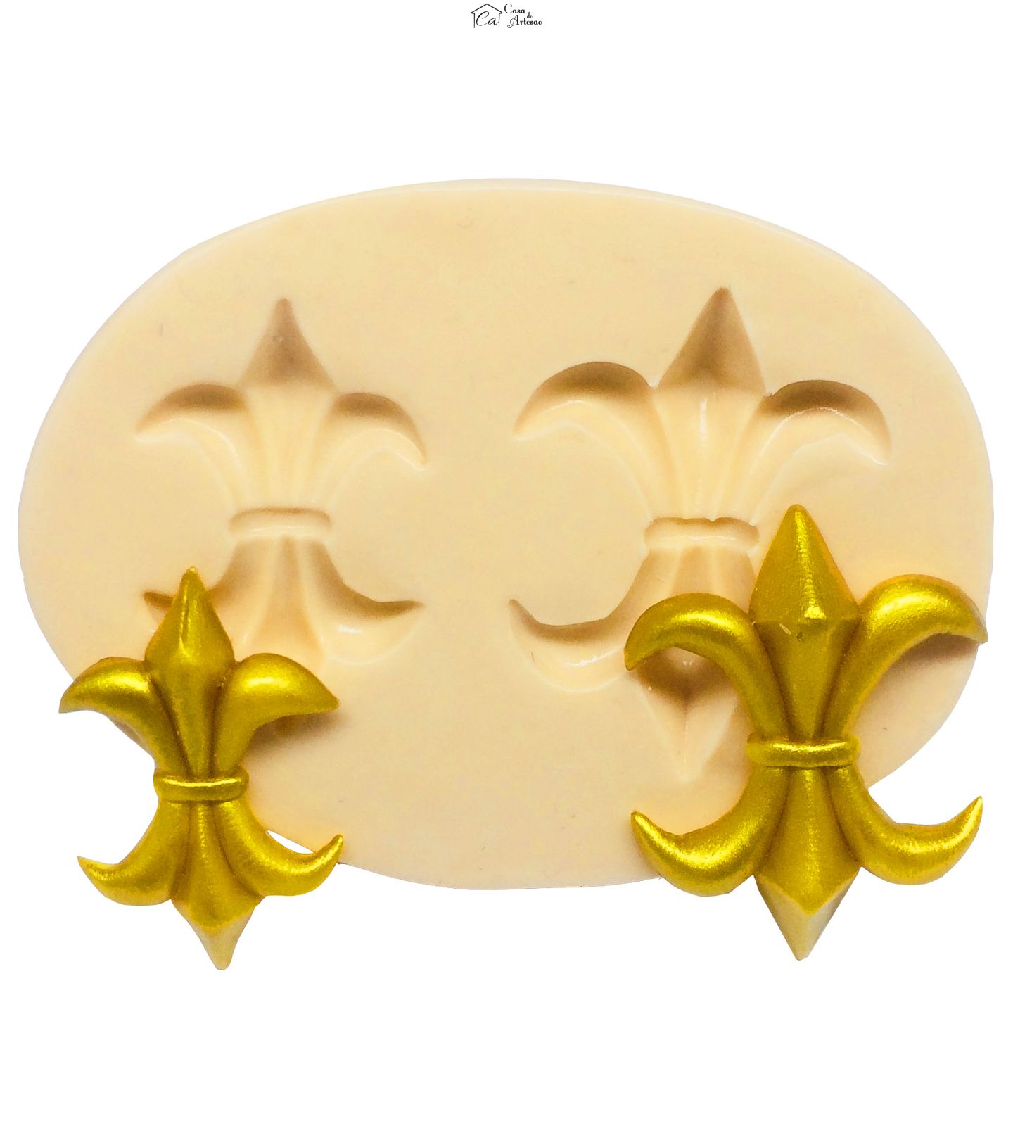 Molde de silicone - Flor de Liz - 02 Tamanhos - Mod. 04 - P261