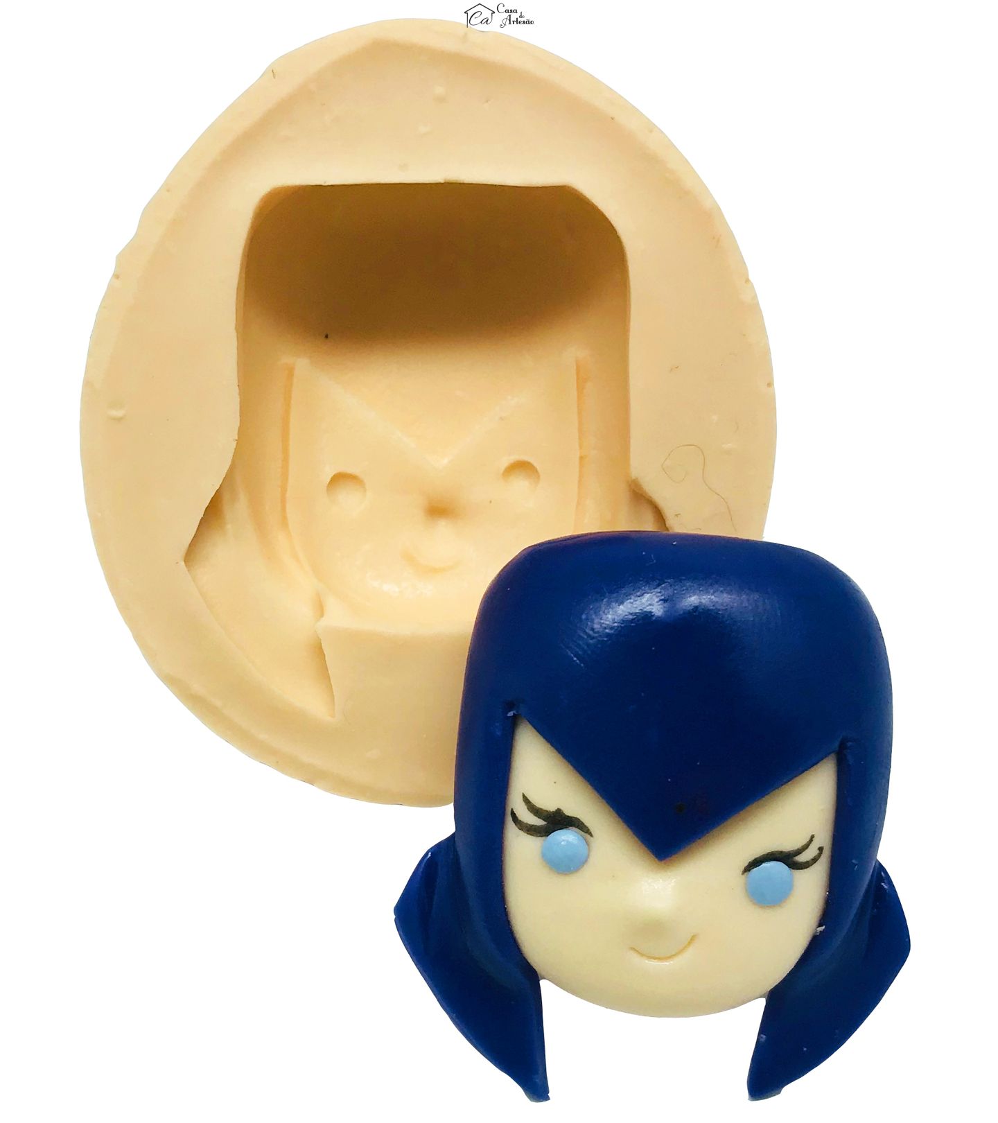 Molde de silicone - Clash Royale - Rosto Bruxa Baby - Medio - P500