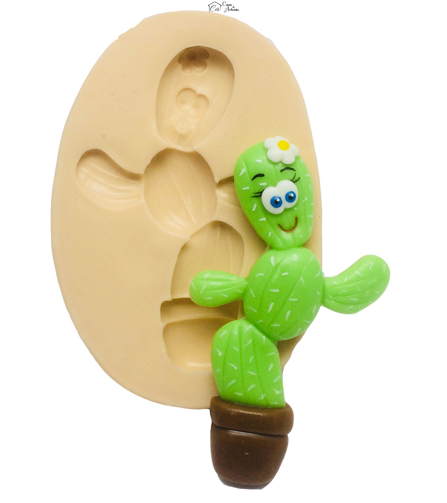 Molde de silicone - Jardim Encantado - Cactus 01 - Grande - P365