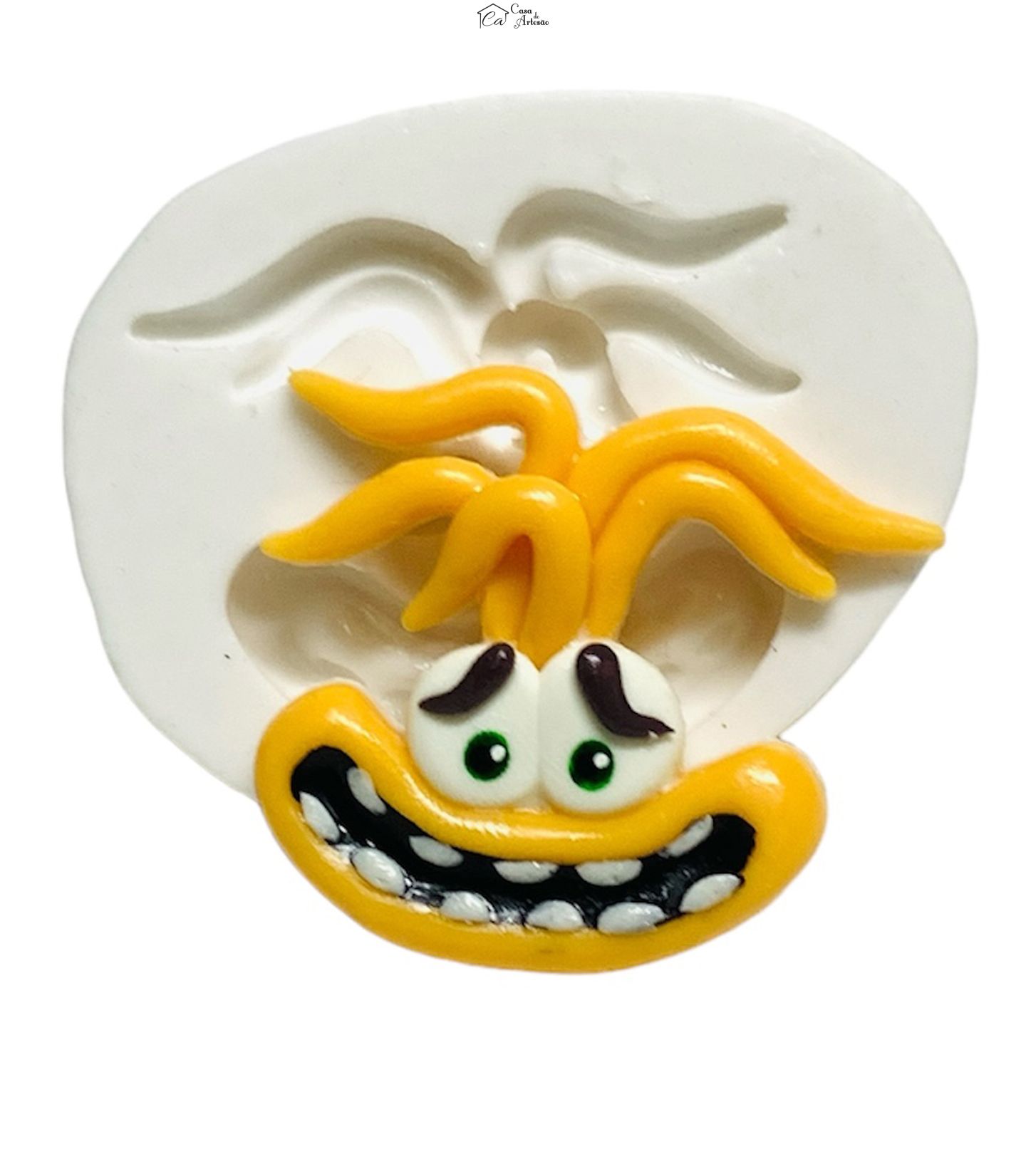 Molde de silicone - Divertida Mente - Rosto Ansiedade - Medio - P1243