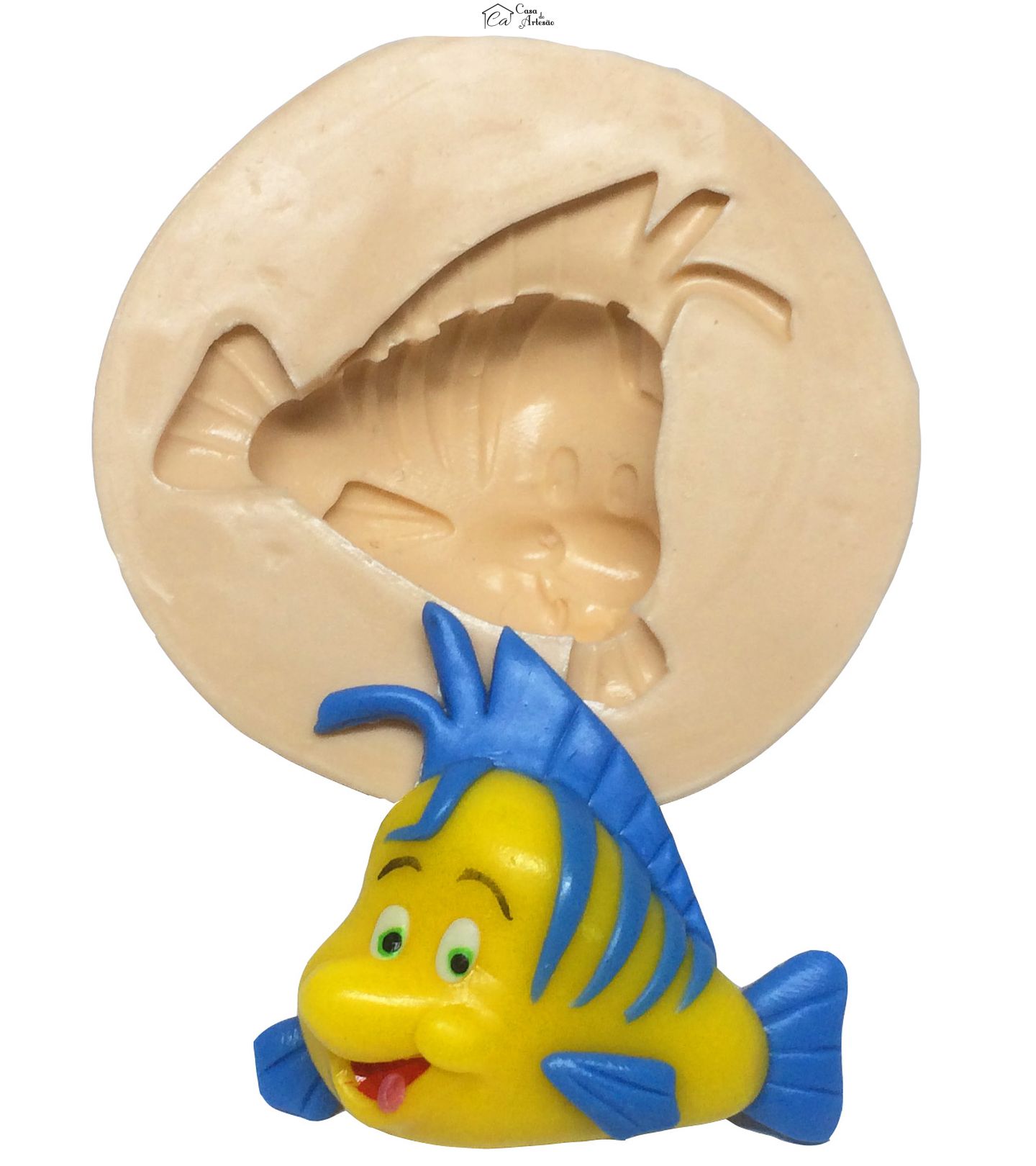 Molde de silicone - A Pequena Sereia - Linguado - Medio - P251