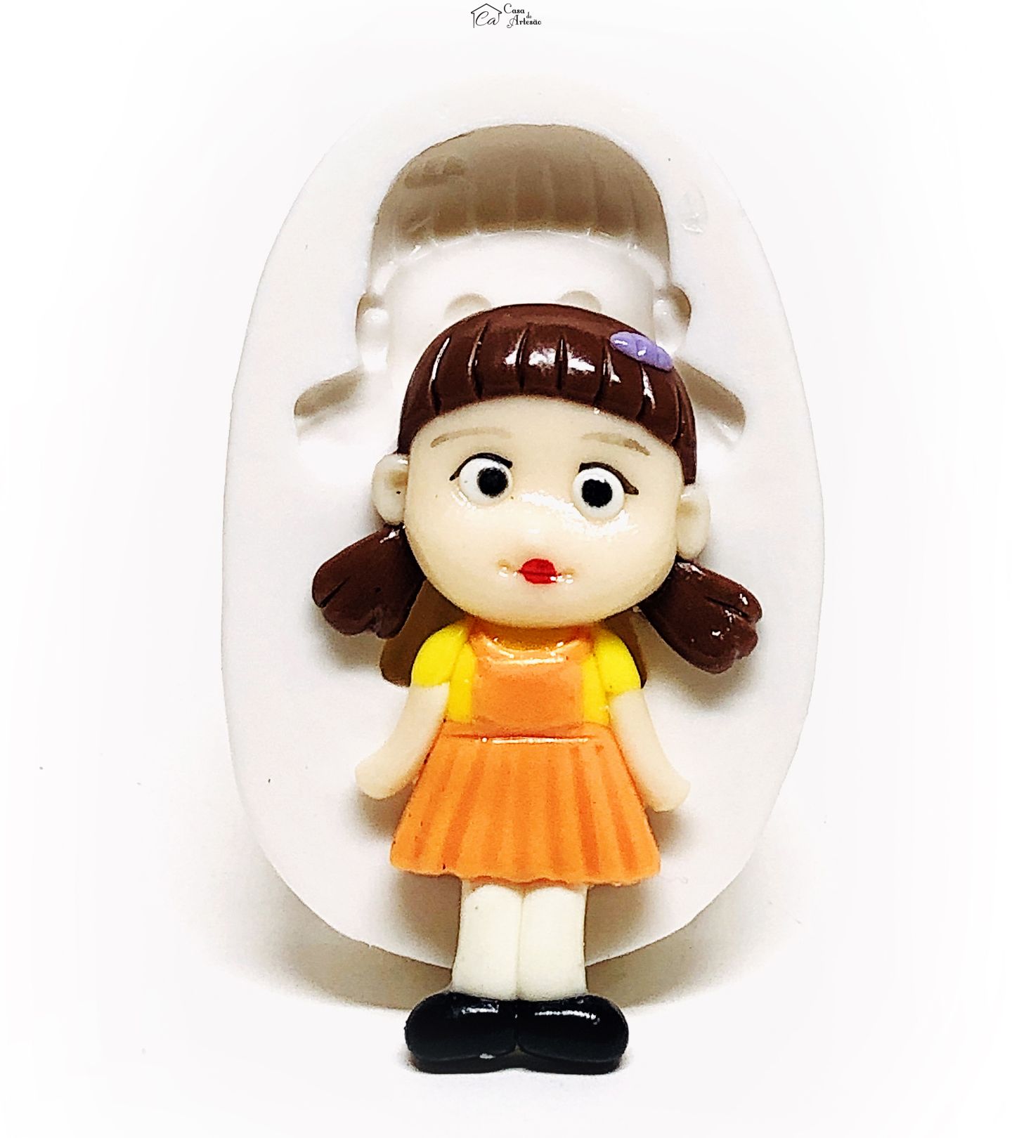 Molde de silicone - Round 6 - Boneca - Grande - P1105