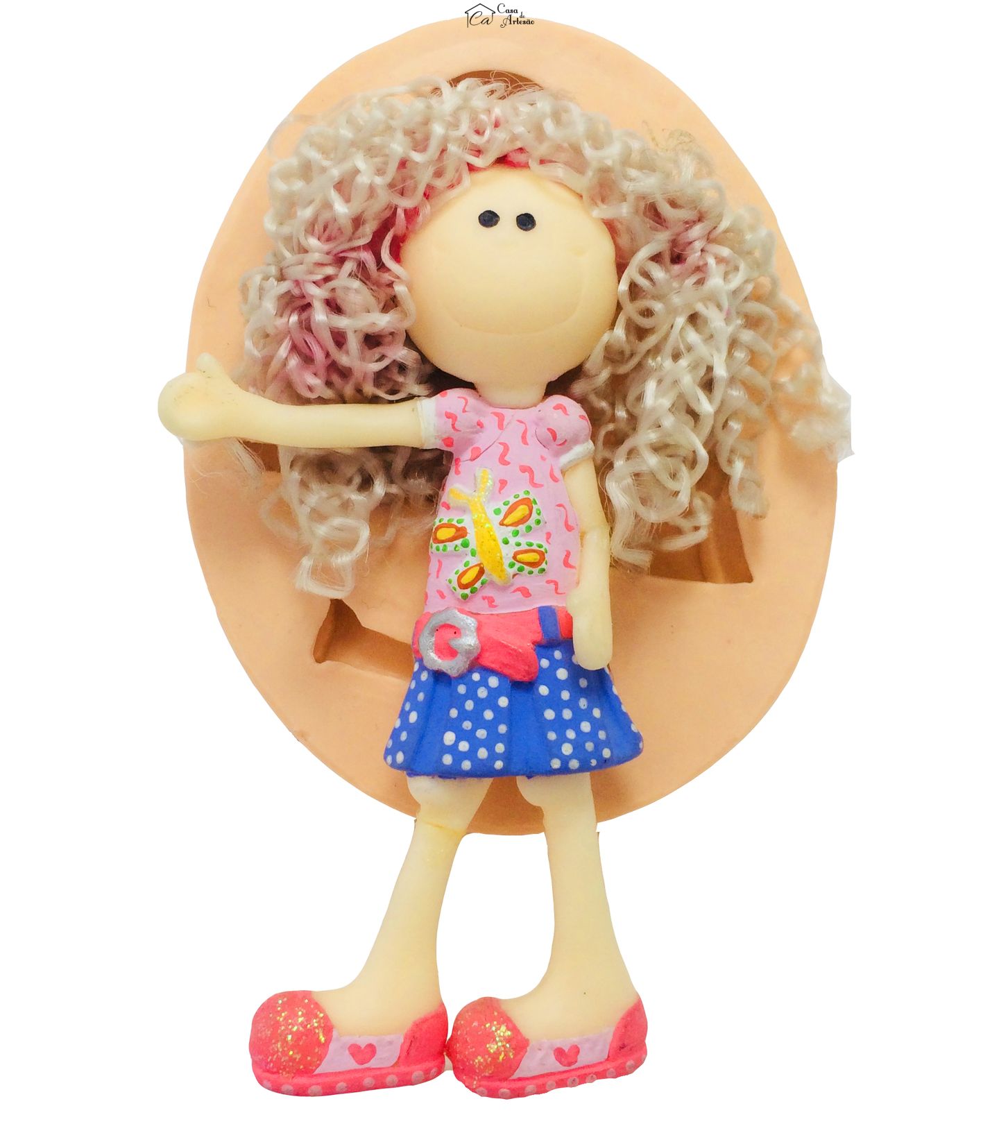 Molde de silicone - Menina Magrela