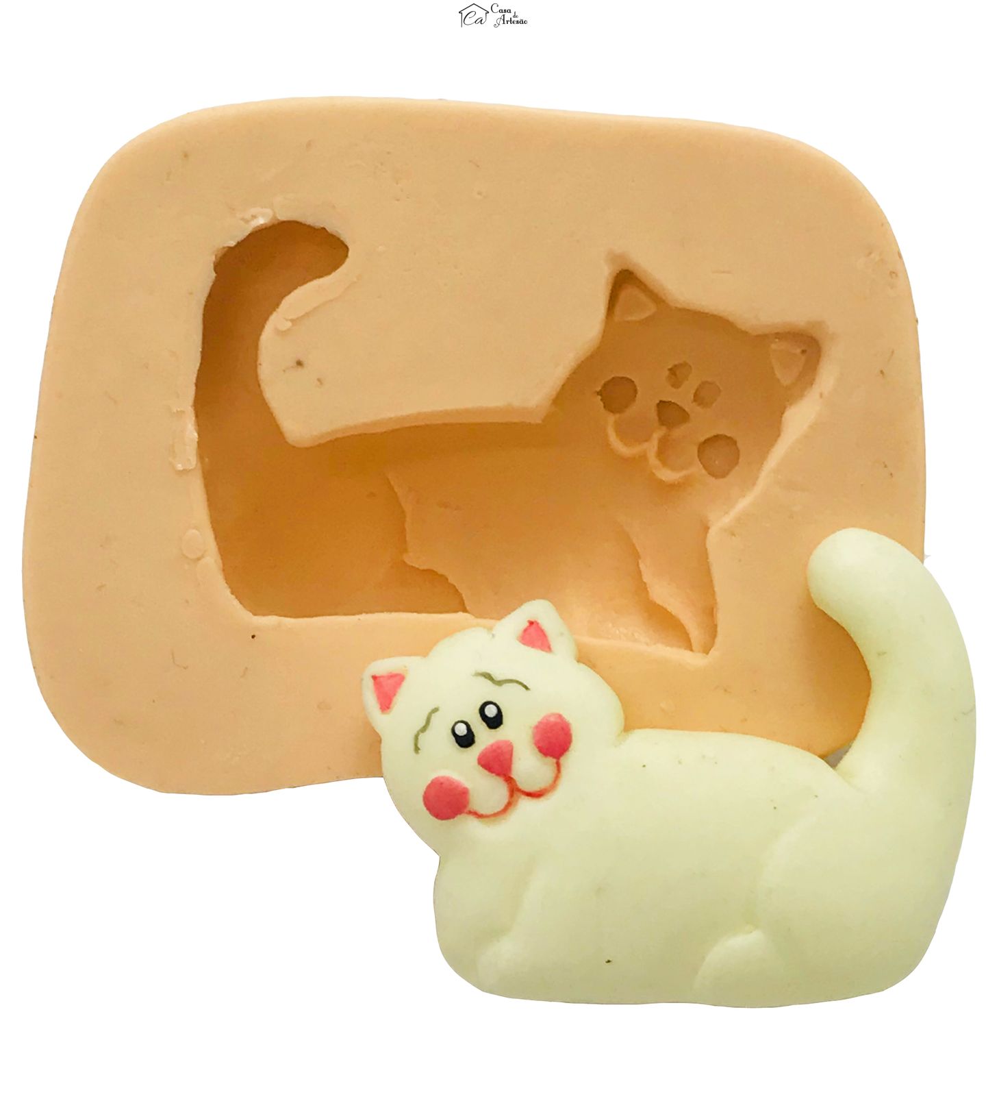 Molde de silicone - Gato Ron Ron - P90