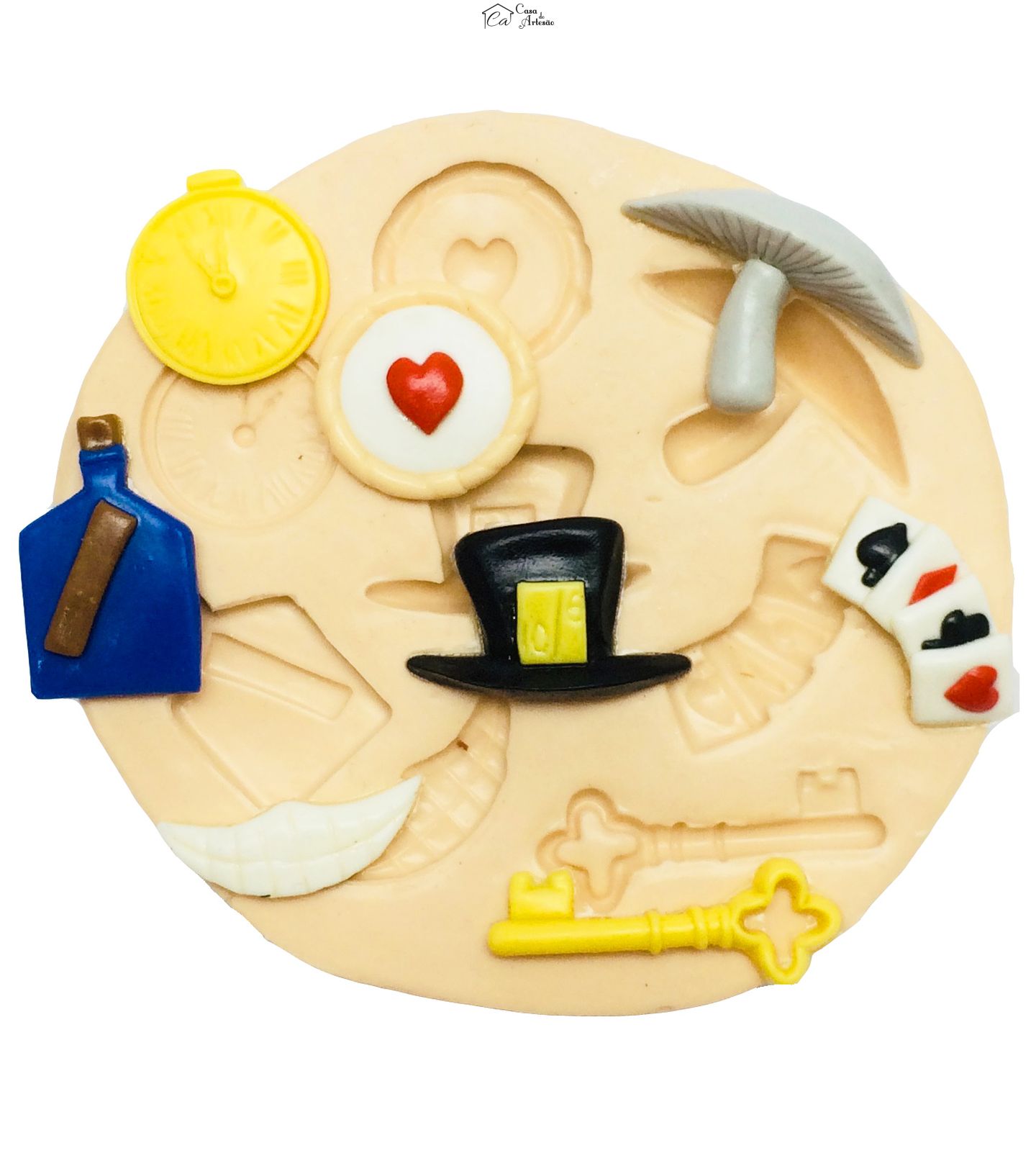Molde de silicone - Alice no País das Maravilhas - Kit Miniaturas