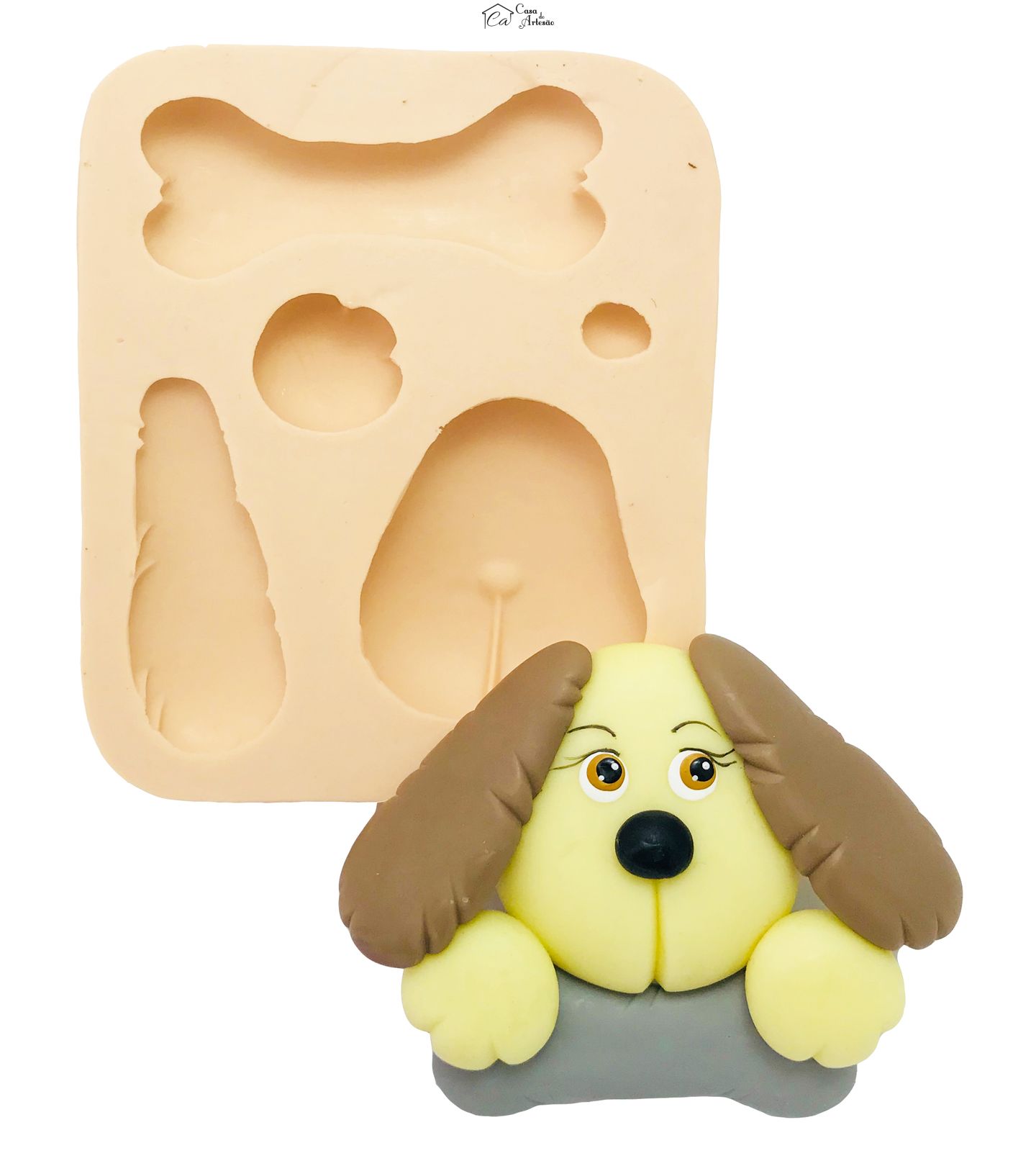 Molde de silicone - Cachorro - Porta Nome - P130