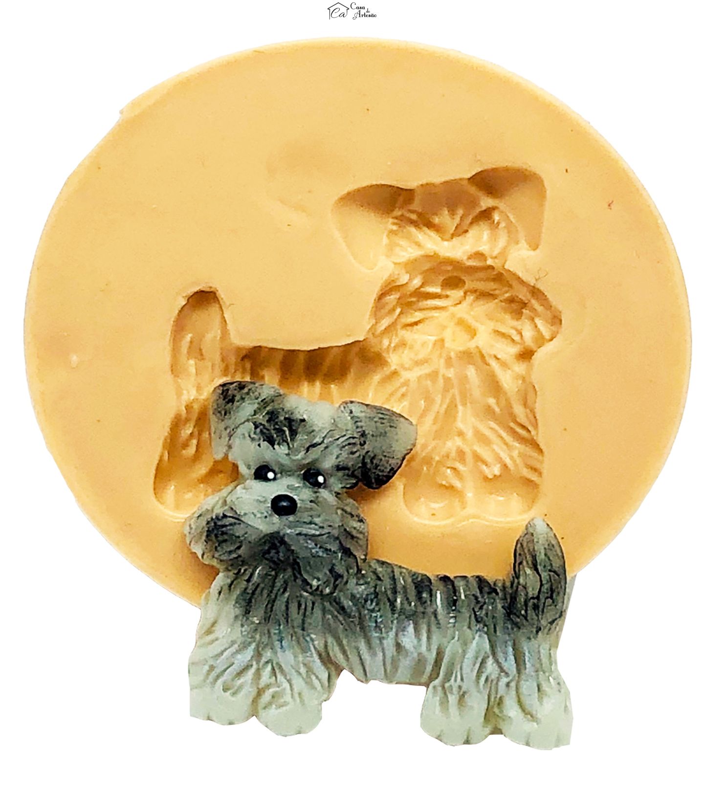Molde de silicone - Cachorro - Schnauzer - Pequeno - P833
