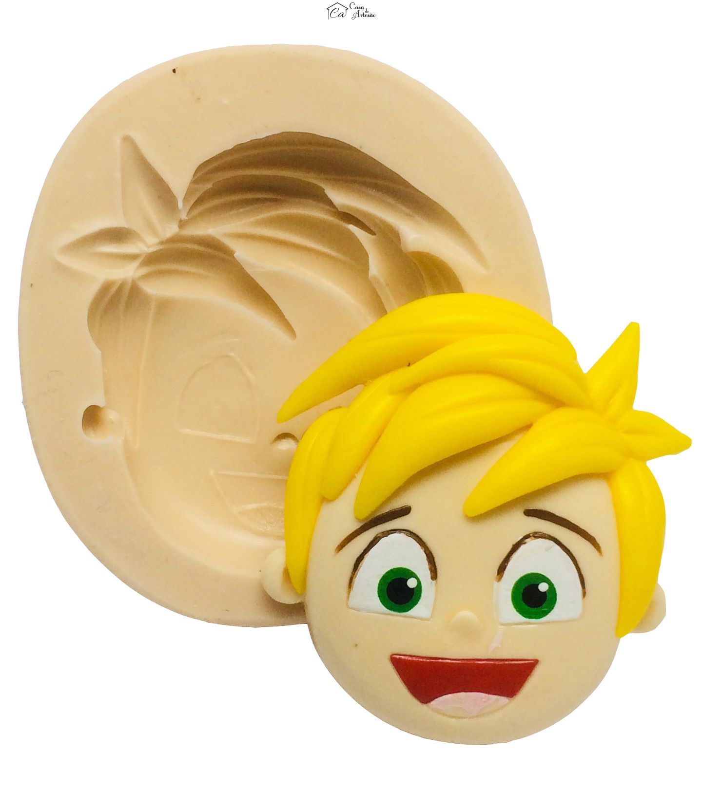 Molde de silicone - Miss Moon - Rosto Baby Joe - Grande - P352