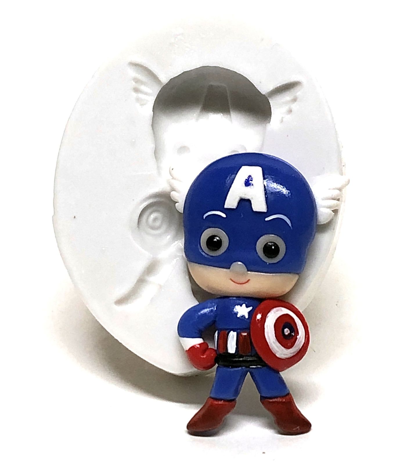 Molde de silicone - Os Vingadores - Fofinhos - Capitao America - Grande - P492