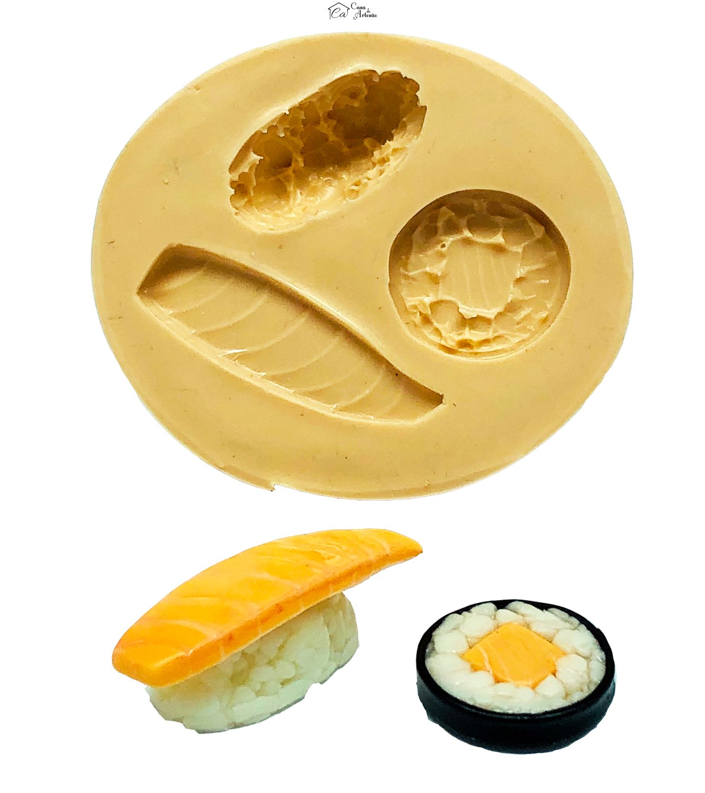 Molde de silicone - Comida Japão - Hossomaki / Sushi / Arroz - Pequeno - P769