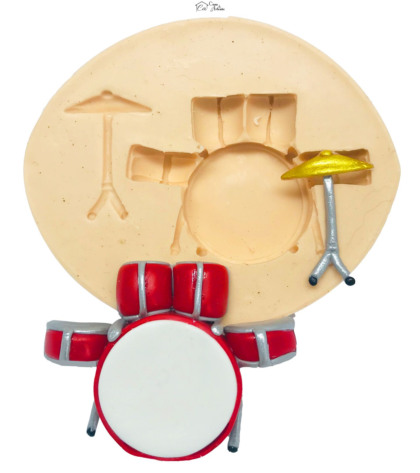 Molde de silicone - Instrumentos Musicais - Bateria - Media - P468