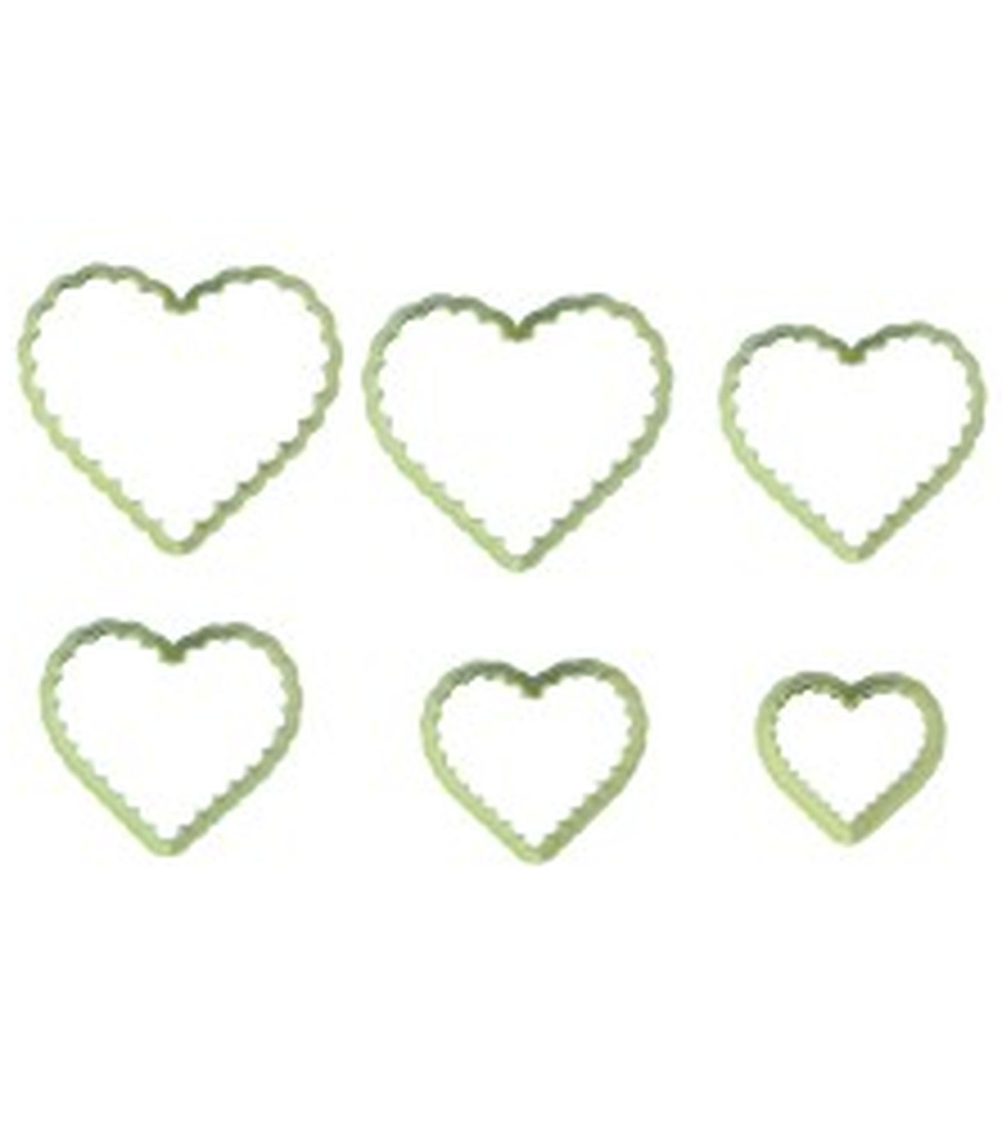 Cortador Blue Star - Coracoes com Babado - 6 Pc - Cod.0181