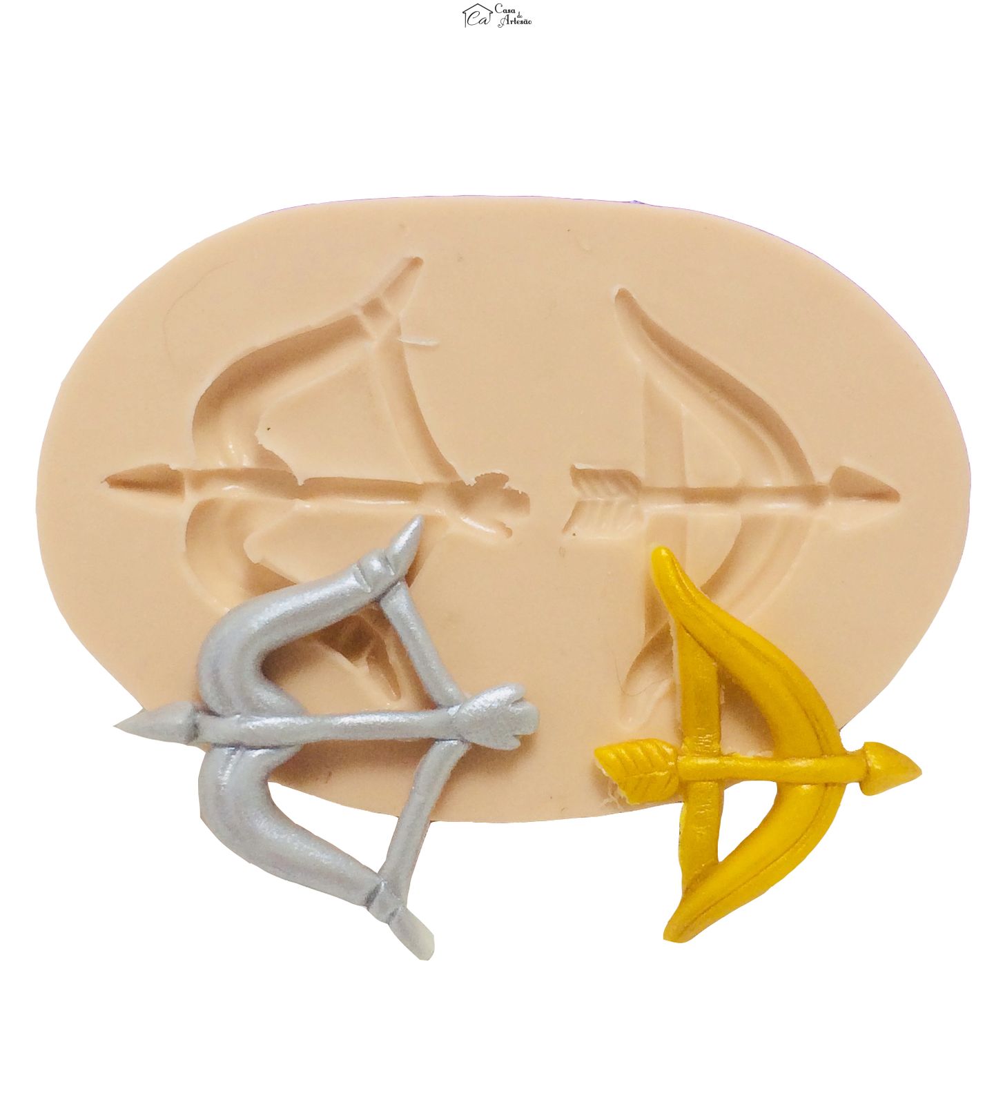Molde de silicone - Arco e Flecha - Pequeno - 02 Modelos - P400