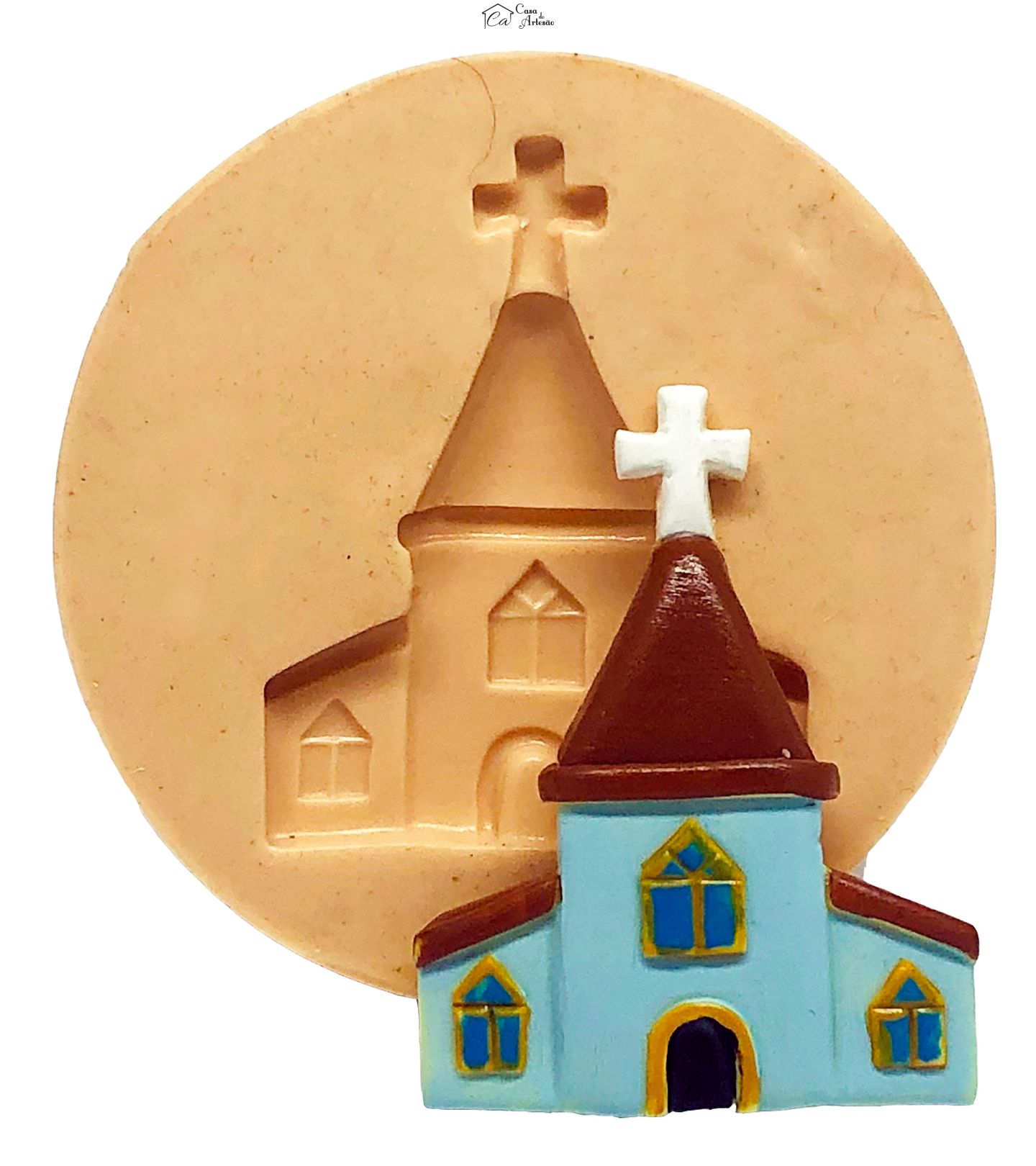 Molde de silicone - Igreja - Media - P868