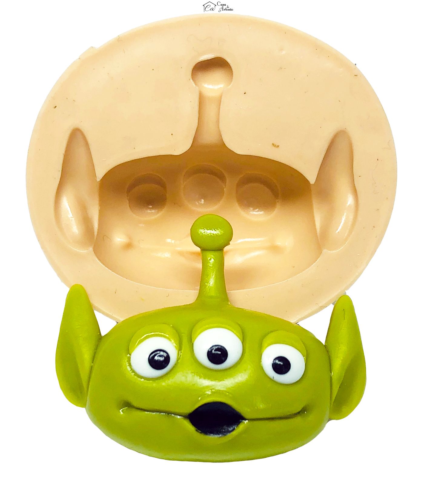Molde de silicone - Toy Story - Rosto Alien - Grande - P648