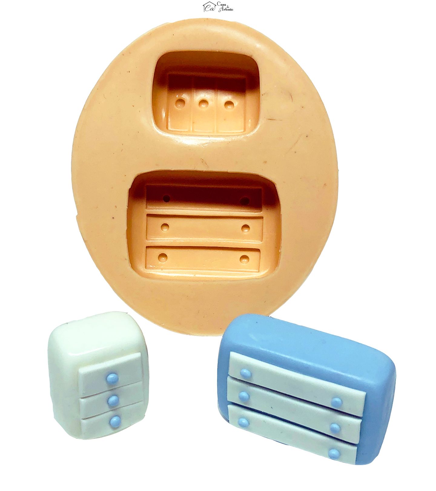 Molde de silicone - Moveis Bebê - Comoda e Criado Mudo - Grande - P658