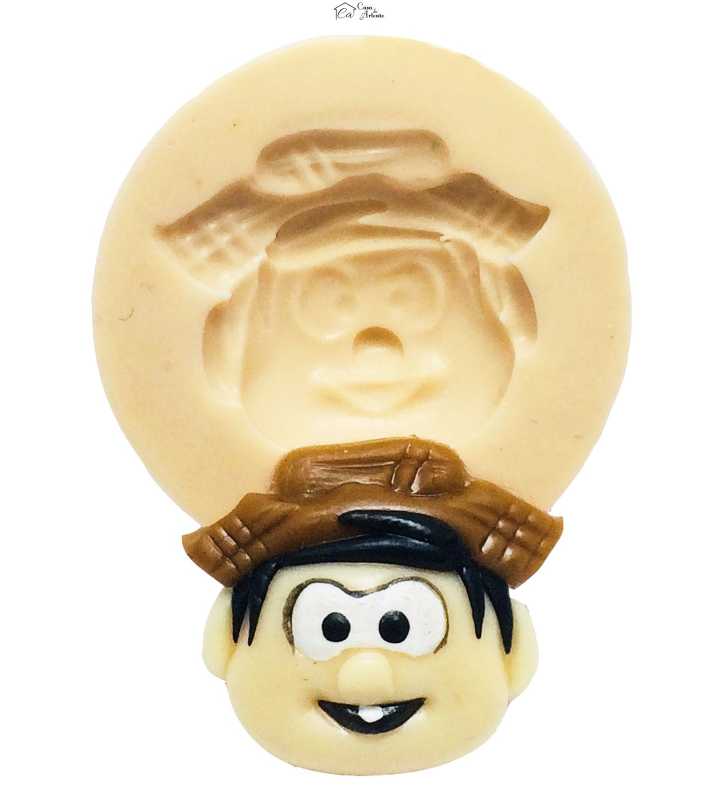 Molde de silicone - Rosto Menino Caipira - Pequeno - P207