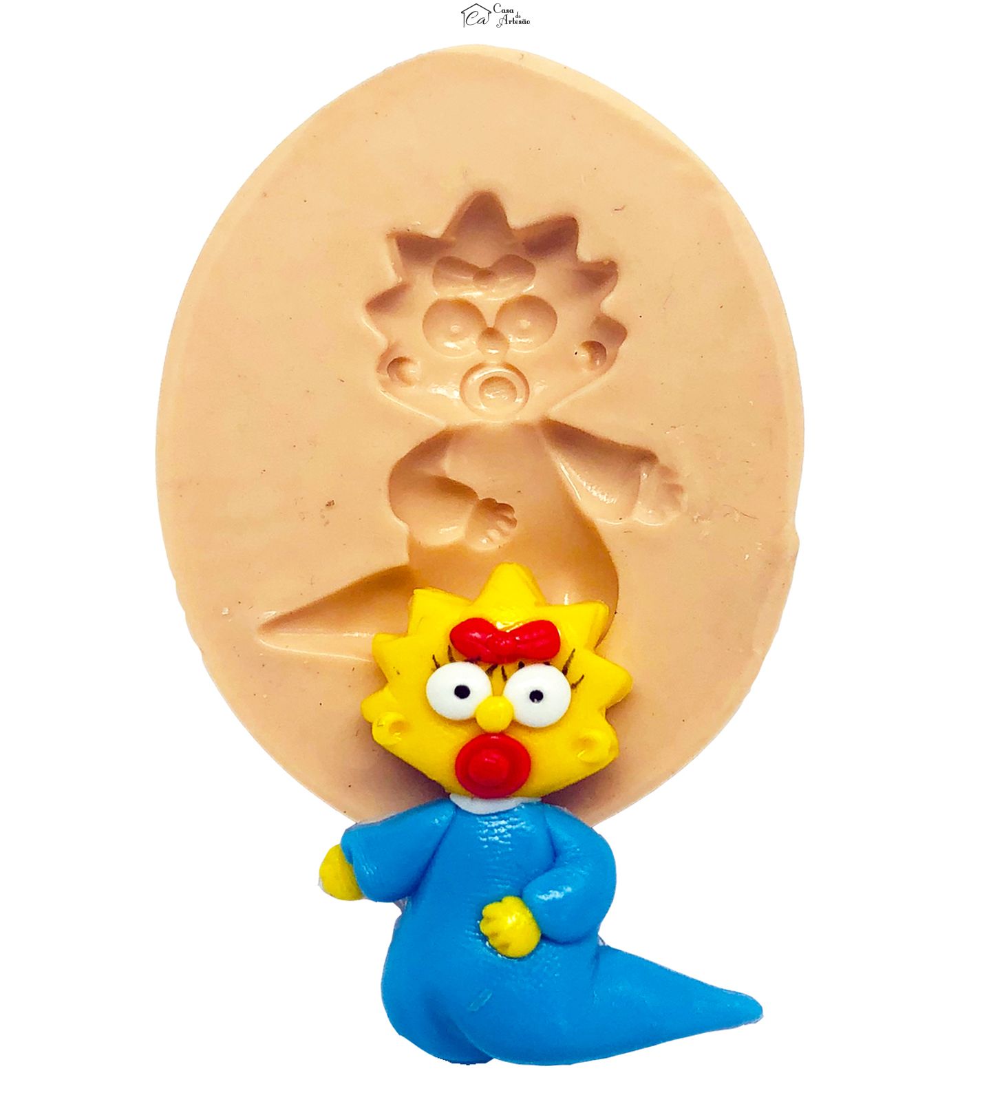Molde de silicone - Simpsons - Maggie - Media - P825