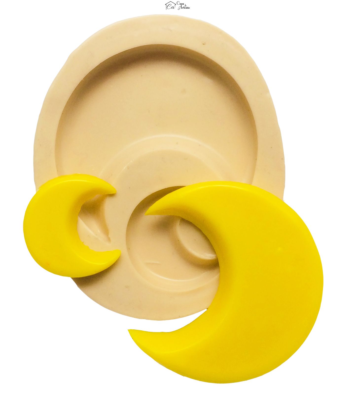 Molde de silicone - Lua - Meia Lua - 02 Tamanhos - P217