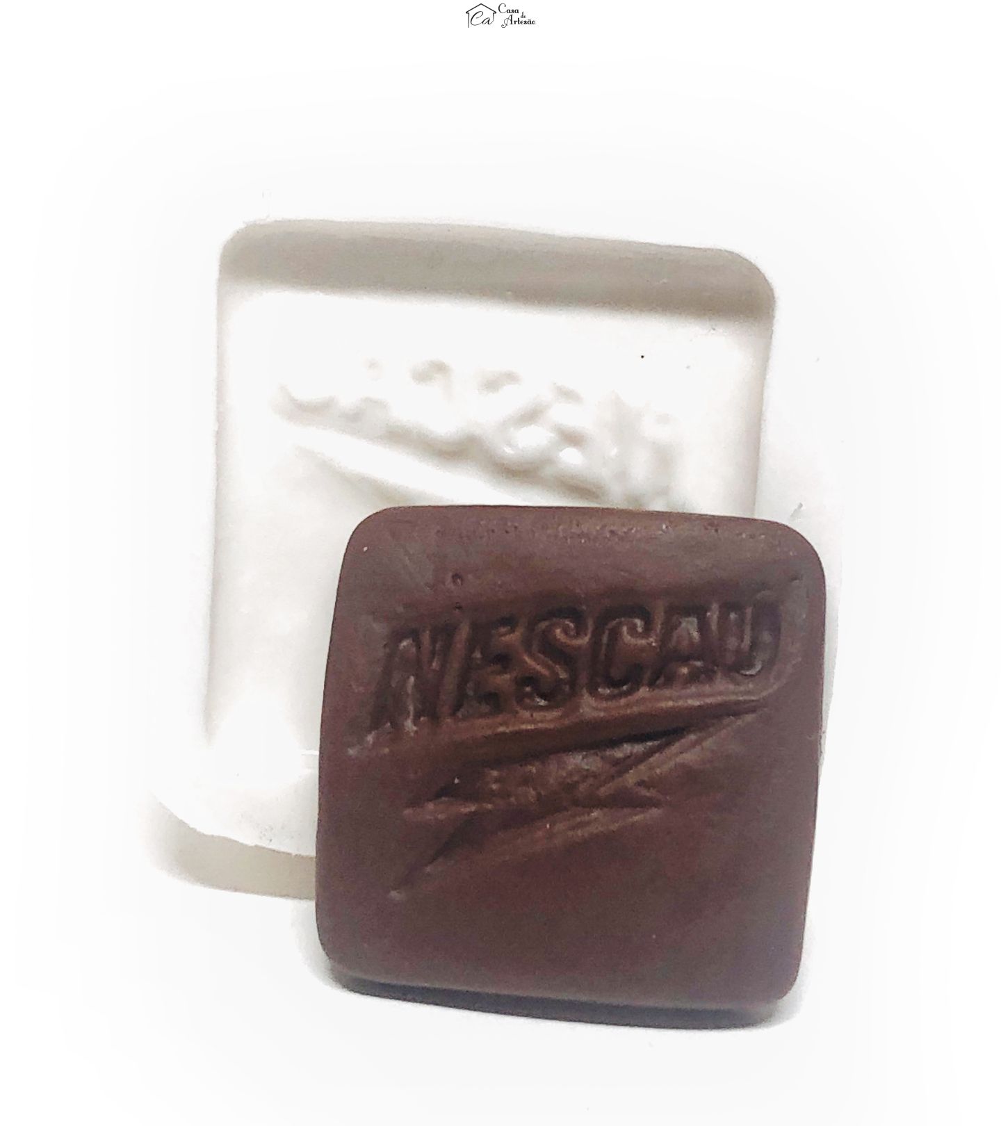 Molde de silicone - Bolacha Nescau - P1099