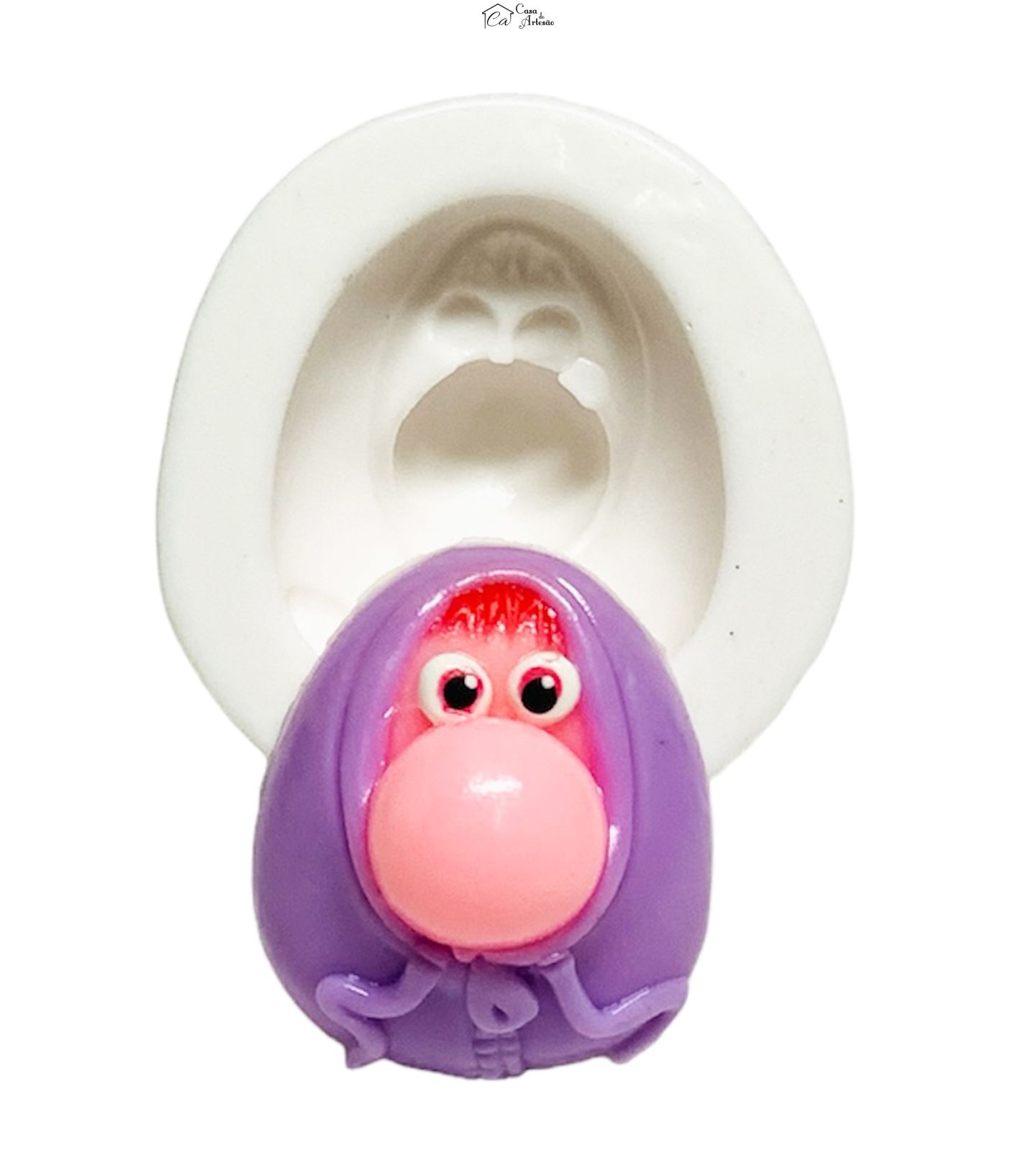 Molde de silicone - Divertida Mente - Rosto Vergonha Pequeno - P1244