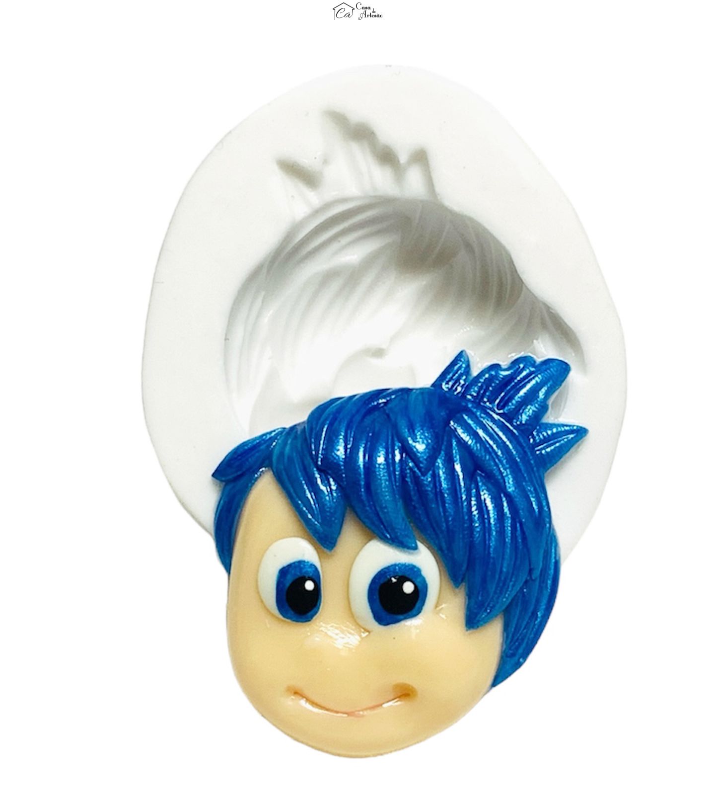 Molde de silicone - Divertida Mente - Rosto Alegria - Grande - P1245