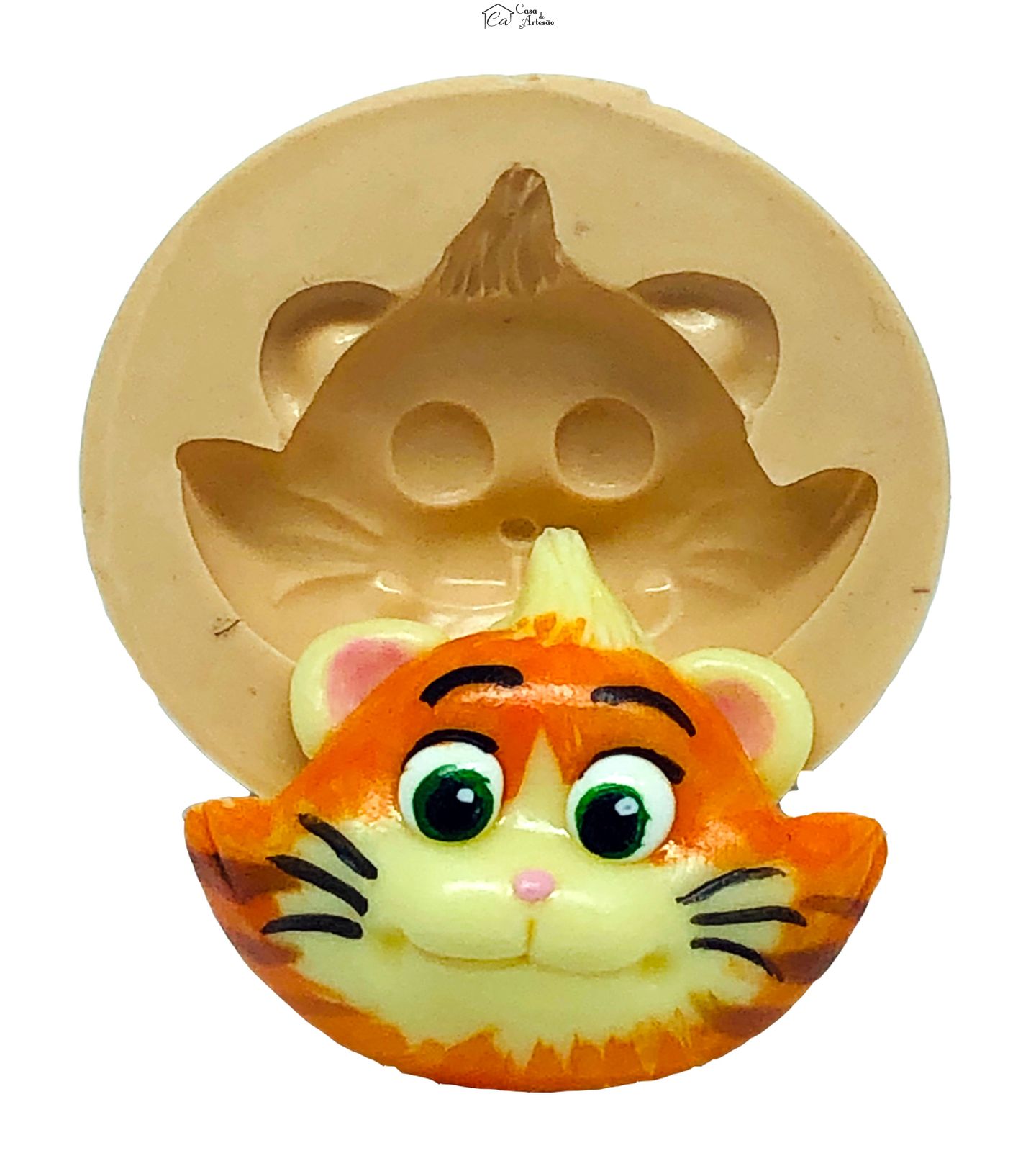 Molde de silicone - 44 Gatos - Rosto Almôndega- Medio - P804