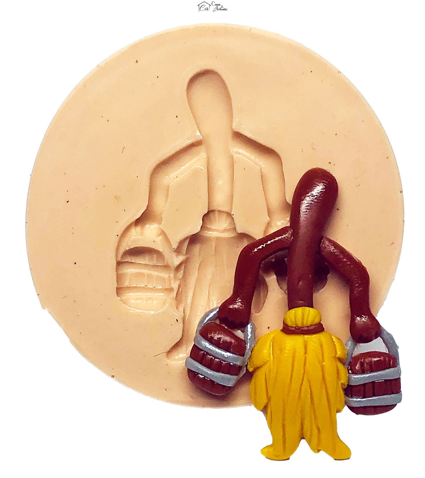 Molde de silicone - Mickey Fantasia - Vassoura - Pequena - P736