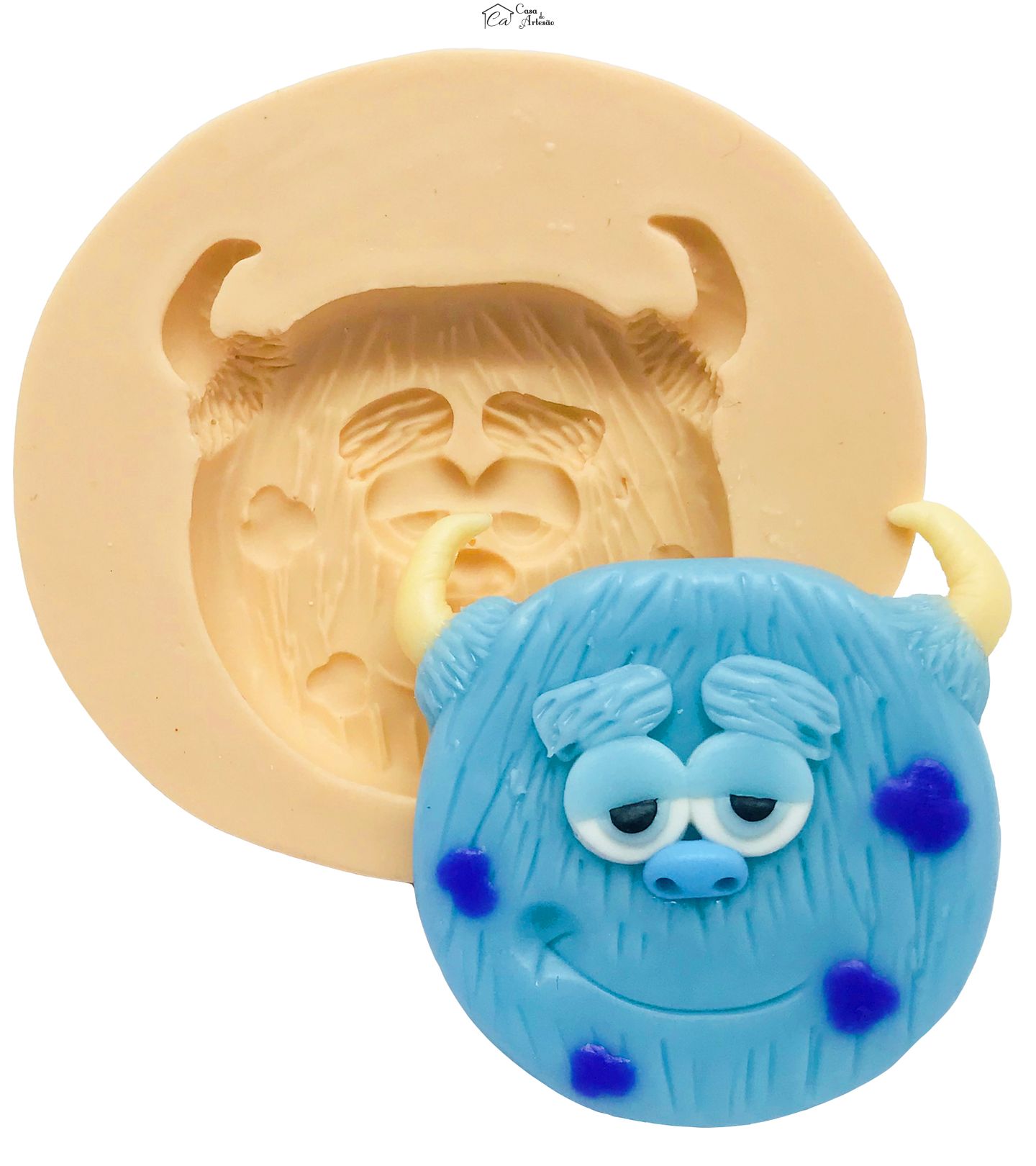 Molde de silicone - Monstros S/A - Rosto Sullivan Chapado - Medio - P456